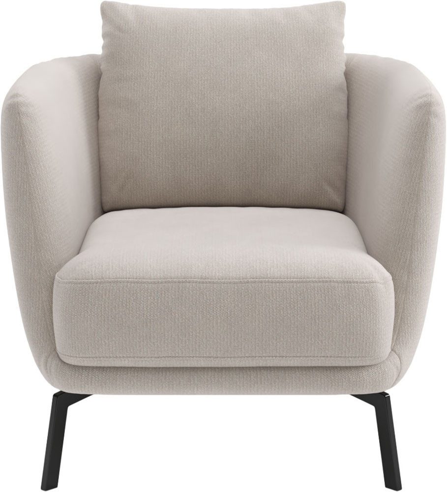 SCHÖNER WOHNEN-Kollektion Sessel Pearl - 5 Jahre Hersteller-Garantie, Maße (B/H/T): 86/68/86 cm, auch in Bouclé, Füße Metall