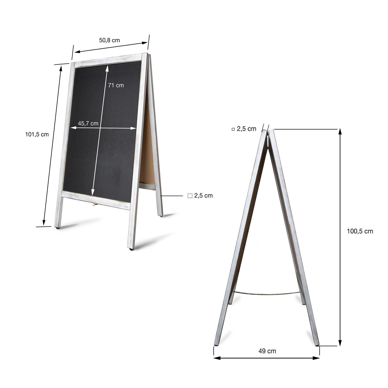 Karat Standtafel Kundenstopper Kreidetafel, Stopper, 2 Größen, 2 Farben, pflegeleicht