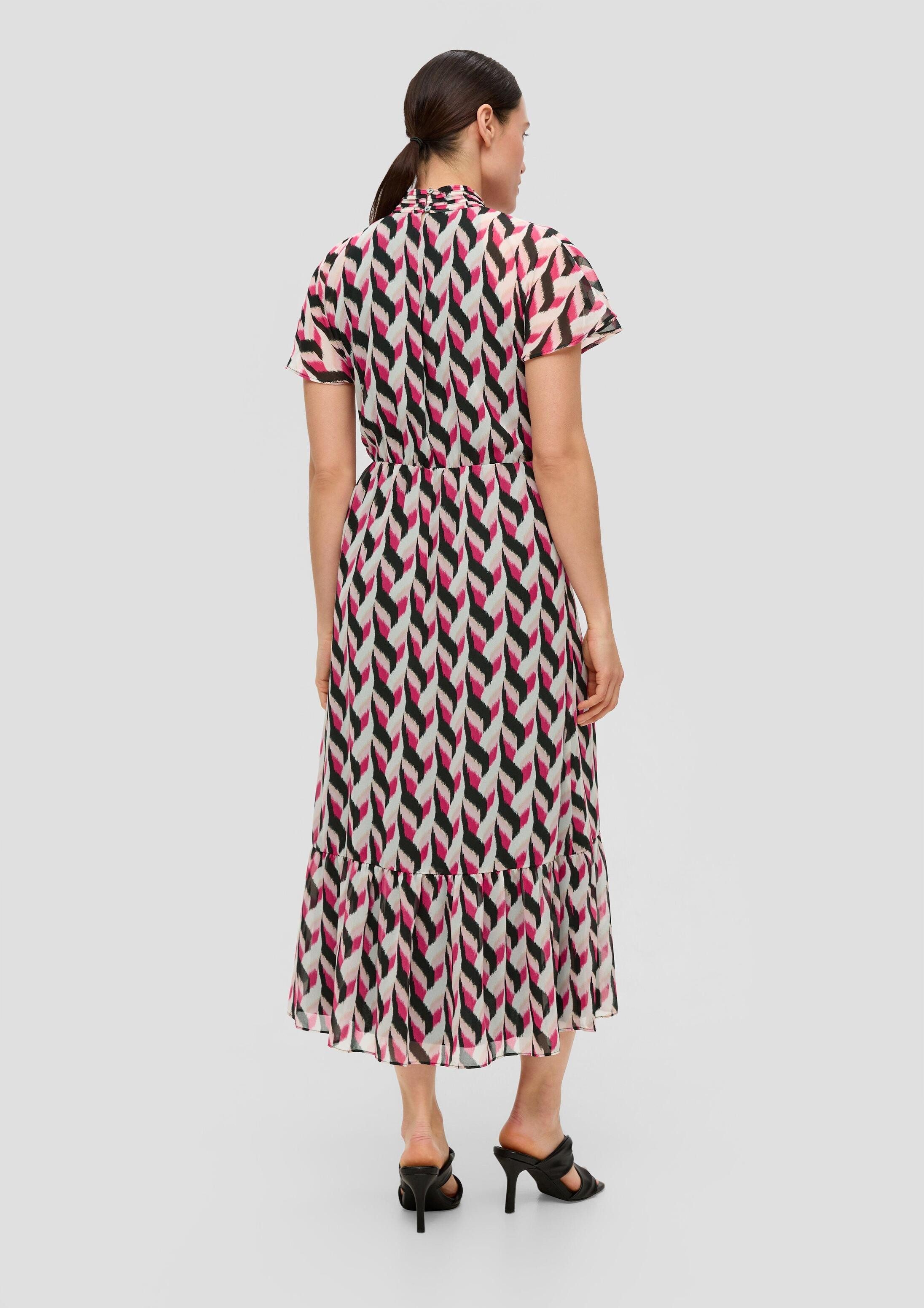 s.Oliver Maxikleid Kleid Maxikleid mit All-over-Print