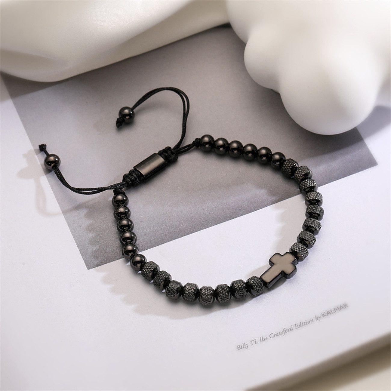 KARMA Edelstahlarmband Herren Armband Edelstahl Kreuz günstig online kaufen