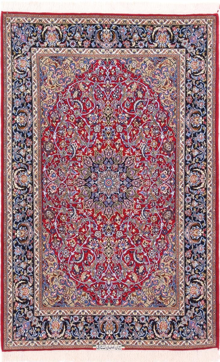 Orientteppich Isfahan 8 rechteckig, 112x168 Seidenkette mm Trading, Nain Orientteppich, Höhe: Handgeknüpfter