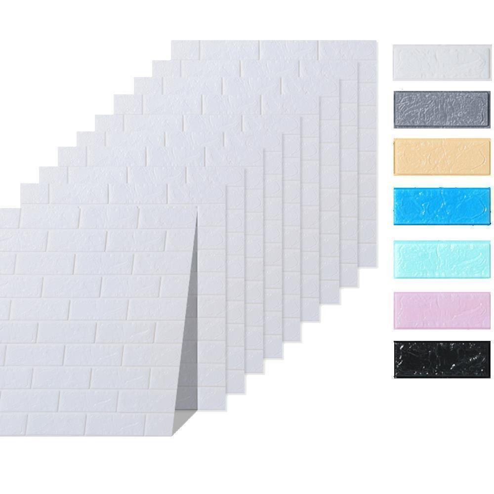HOOZ Wandpaneel 10x Wandpaneele 3D-Ziegelsteinoptik 77x70x0,5 cm selbstkleb günstig online kaufen