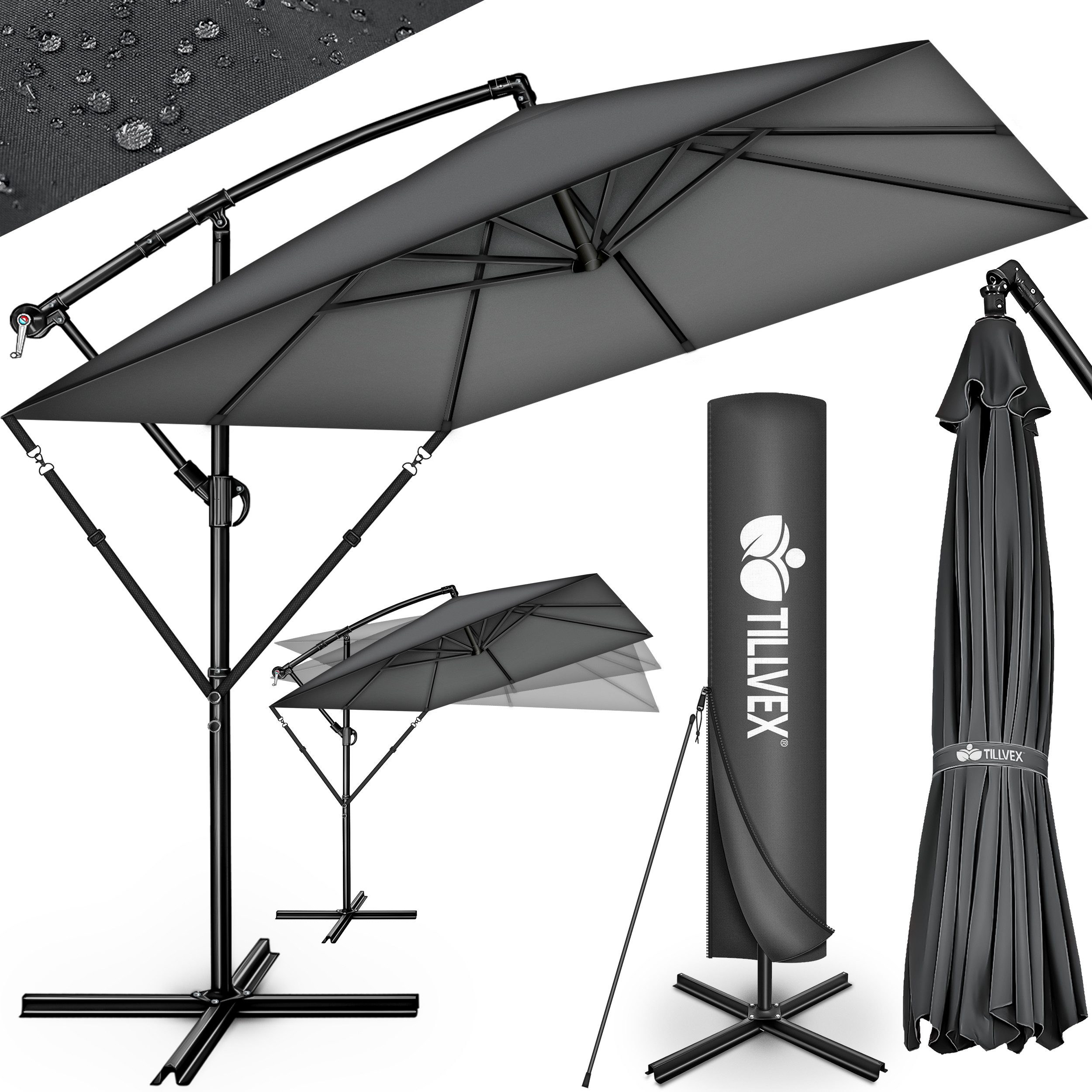 tillvex Sonnenschirm tillvex® Sonnenschirm eckig 235 günstig online kaufen