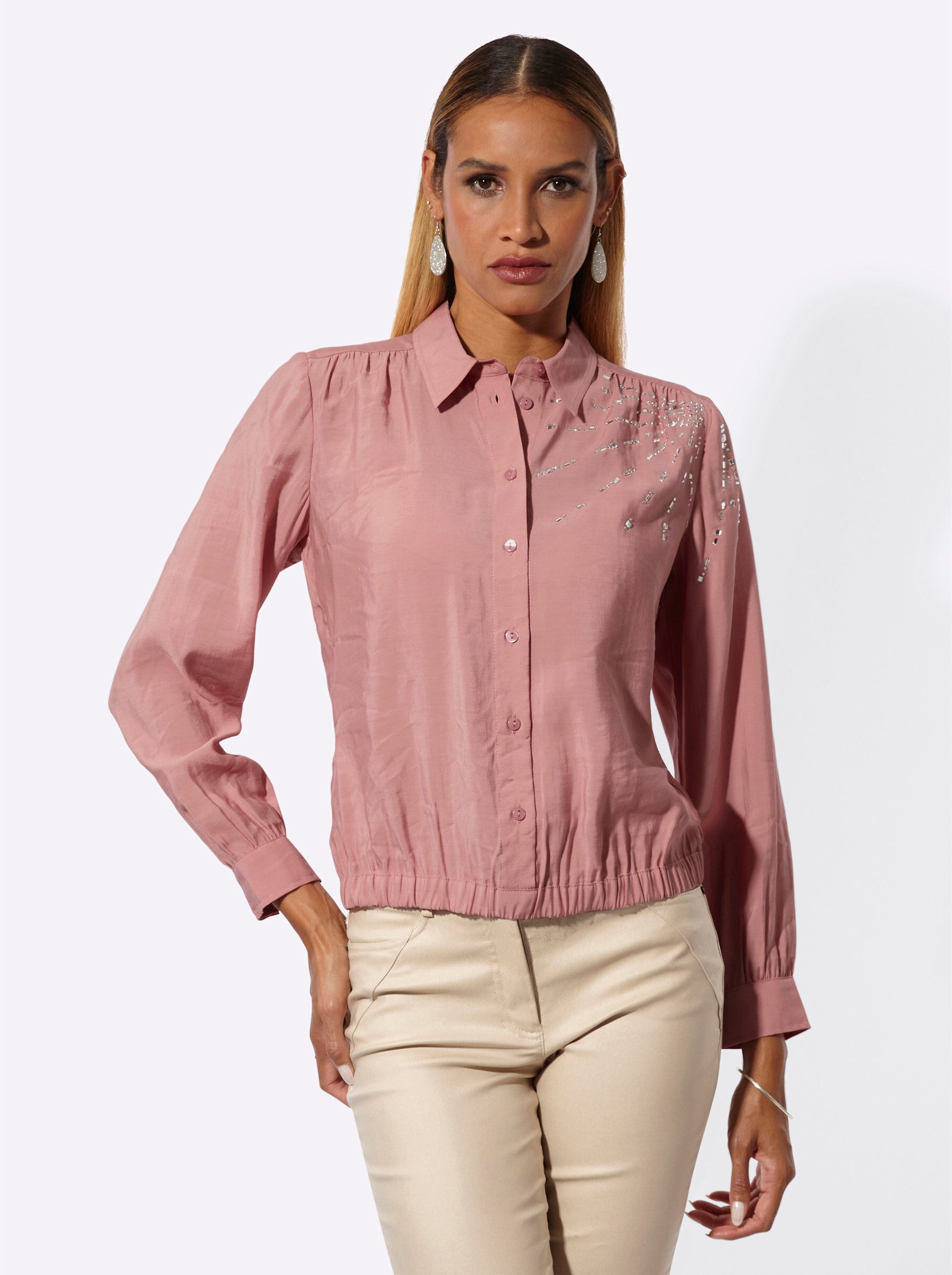 creation L Klassische Bluse Modal-Bluse Langarm