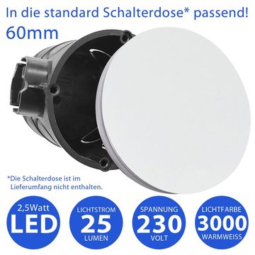 Maxkomfort LED Wandstrahler 6107, LED fest integriert, 3000K, Warmweiß, Wandleuchte, Treppenbeleuchtung, Stufenlicht, Nachtlicht