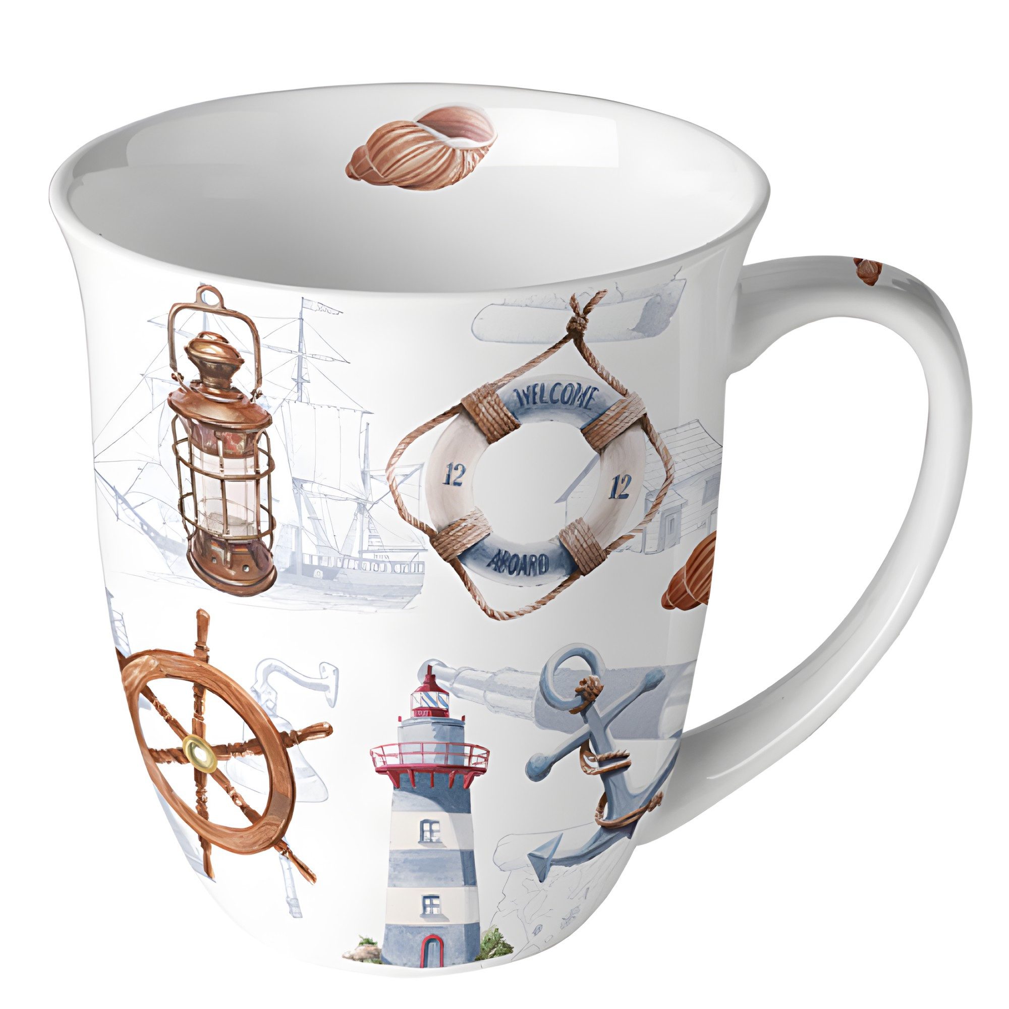 Ambiente® Tasse Tasse Welcome aboard, Porzellan