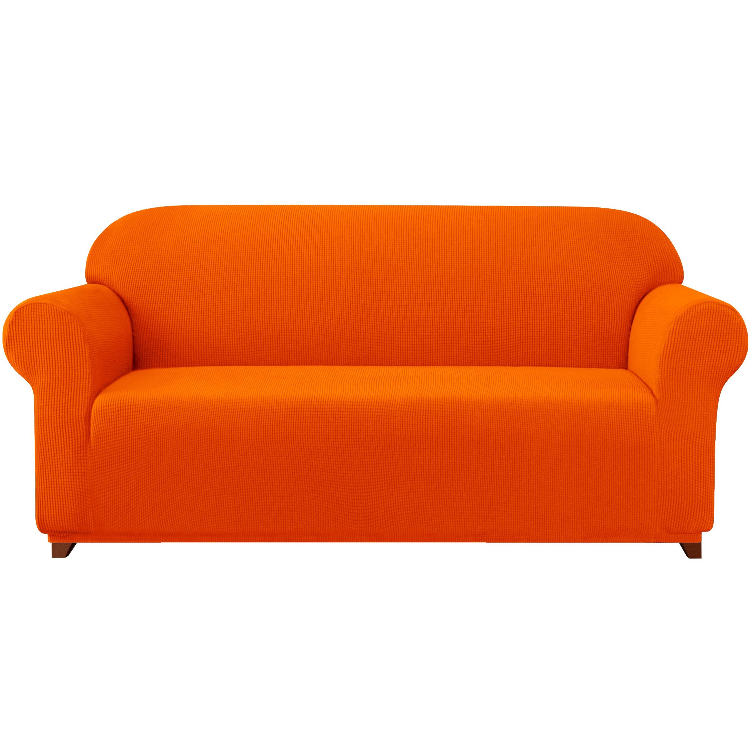 orange dezentem Sofabezug, Sofahusse SUBRTEX, 2/3/4 mit Sitzer Muster