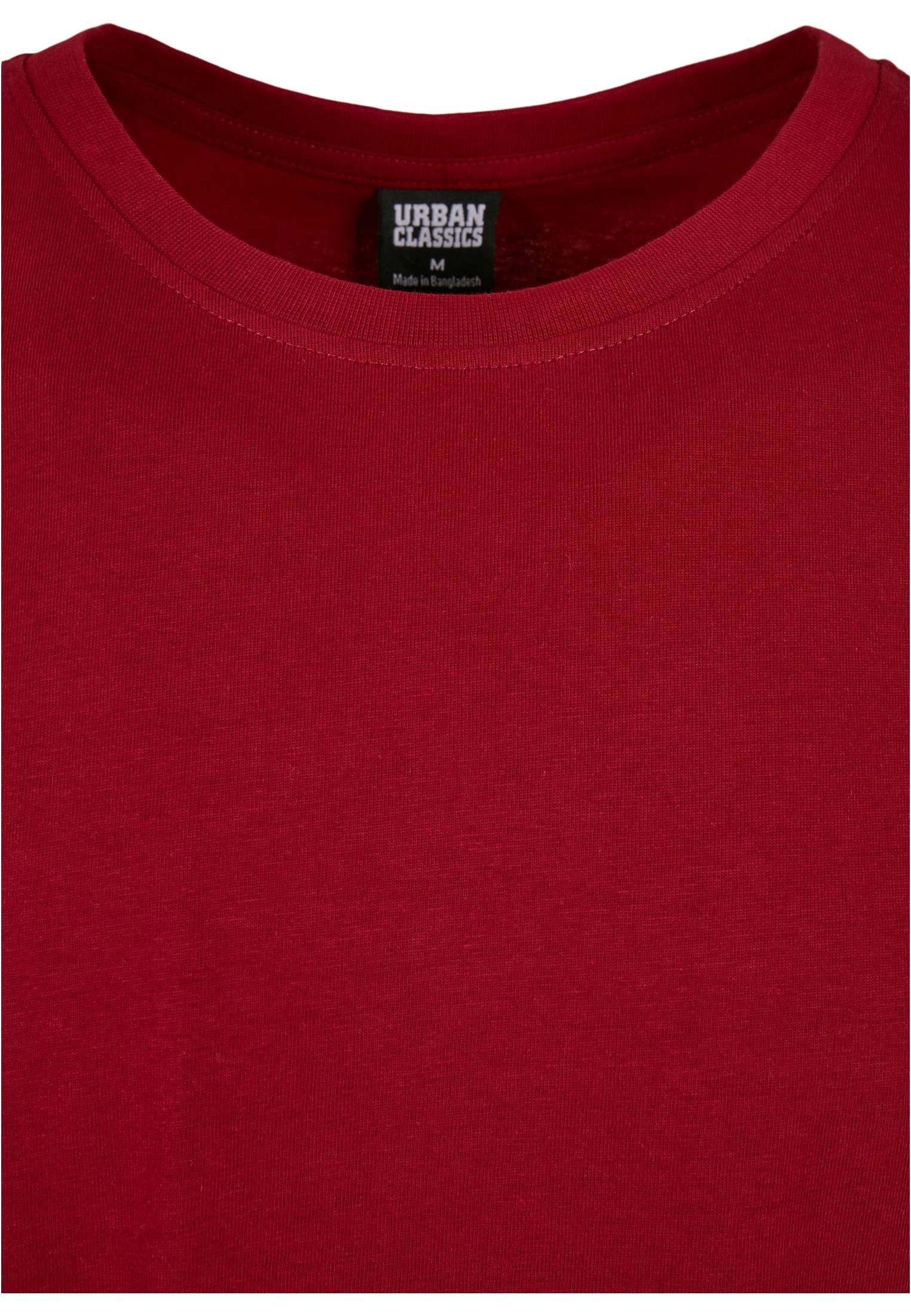 URBAN CLASSICS T-Shirt Tee Shaped Long Turnup brickred Herren (1-tlg)