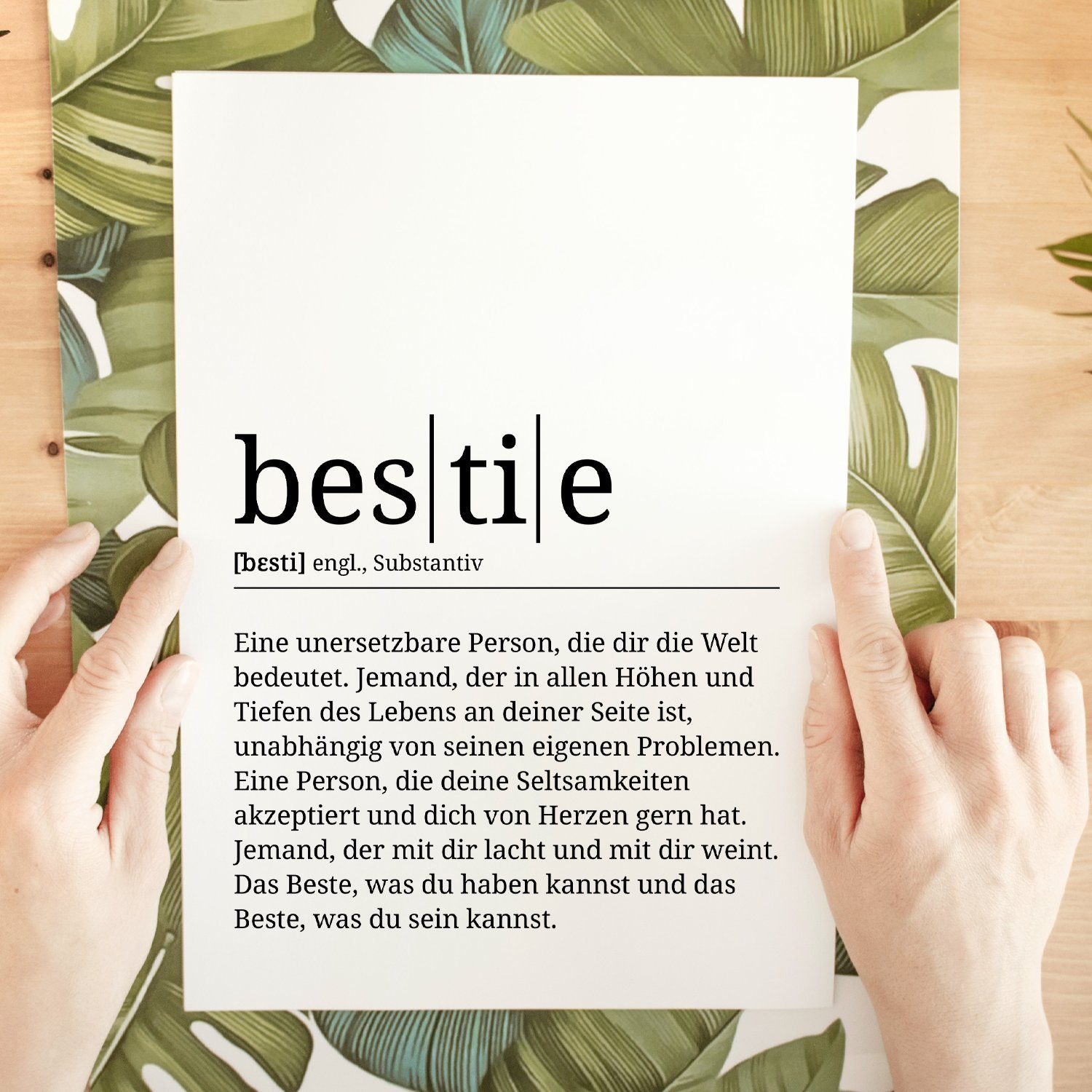 Tigerlino Poster Bestie Definition Beste Freundin Geschenk Freundinnen günstig online kaufen