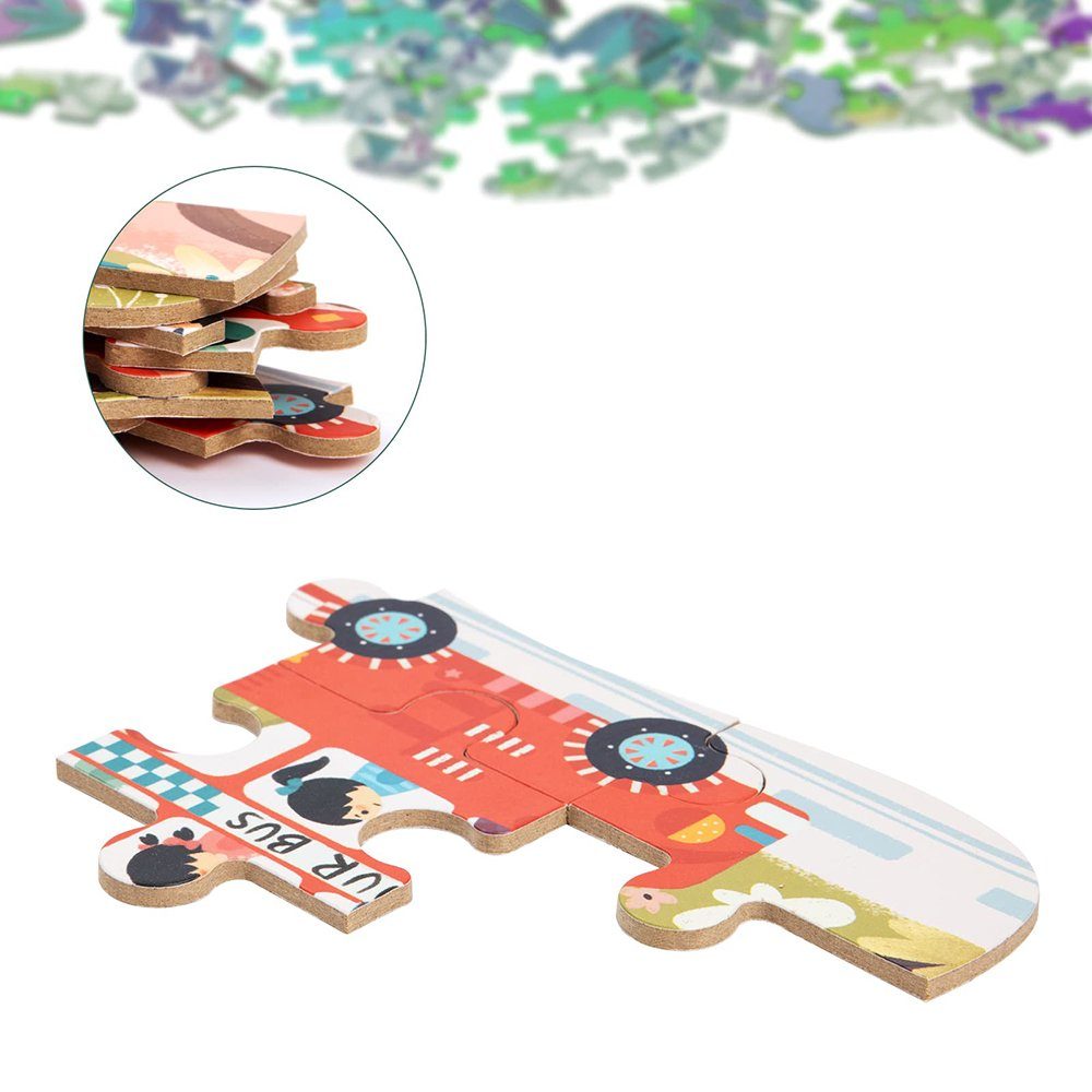 Rahmenpuzzle und Juoungle Puzzleteile Bunt(Fahrzeug) Bilds Kinderpuzzle, Jungen für 5 Puzzles, Geeignet Puzzle, Mädchen