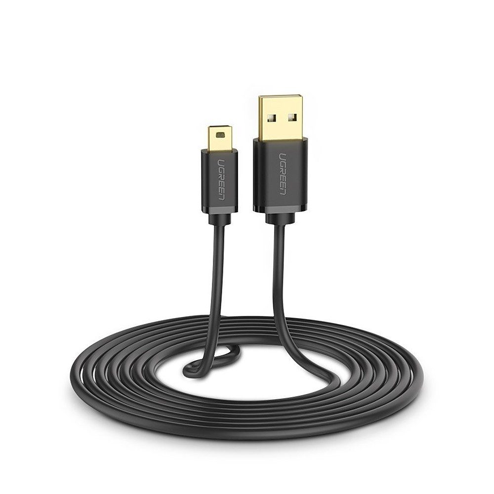 UGREEN Datenkabel Ladekabel Anschlusskabel USB-Kabel, USB-A, Mini-USB (300.0 cm), 480 Mbit/s, Laden und Datenübertragung, 3 m