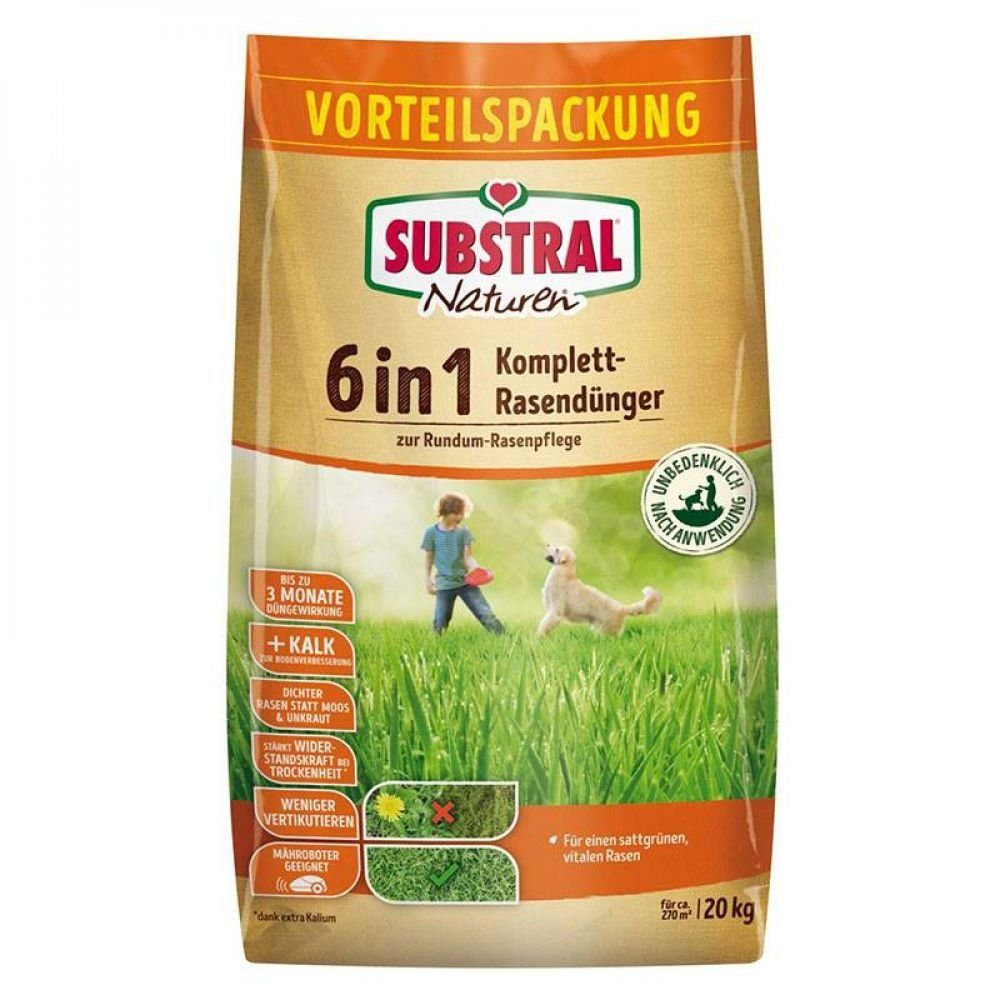 Substral Gartenbau-Substrat Substral Naturen Komplettrasendünger 6in1 günstig online kaufen