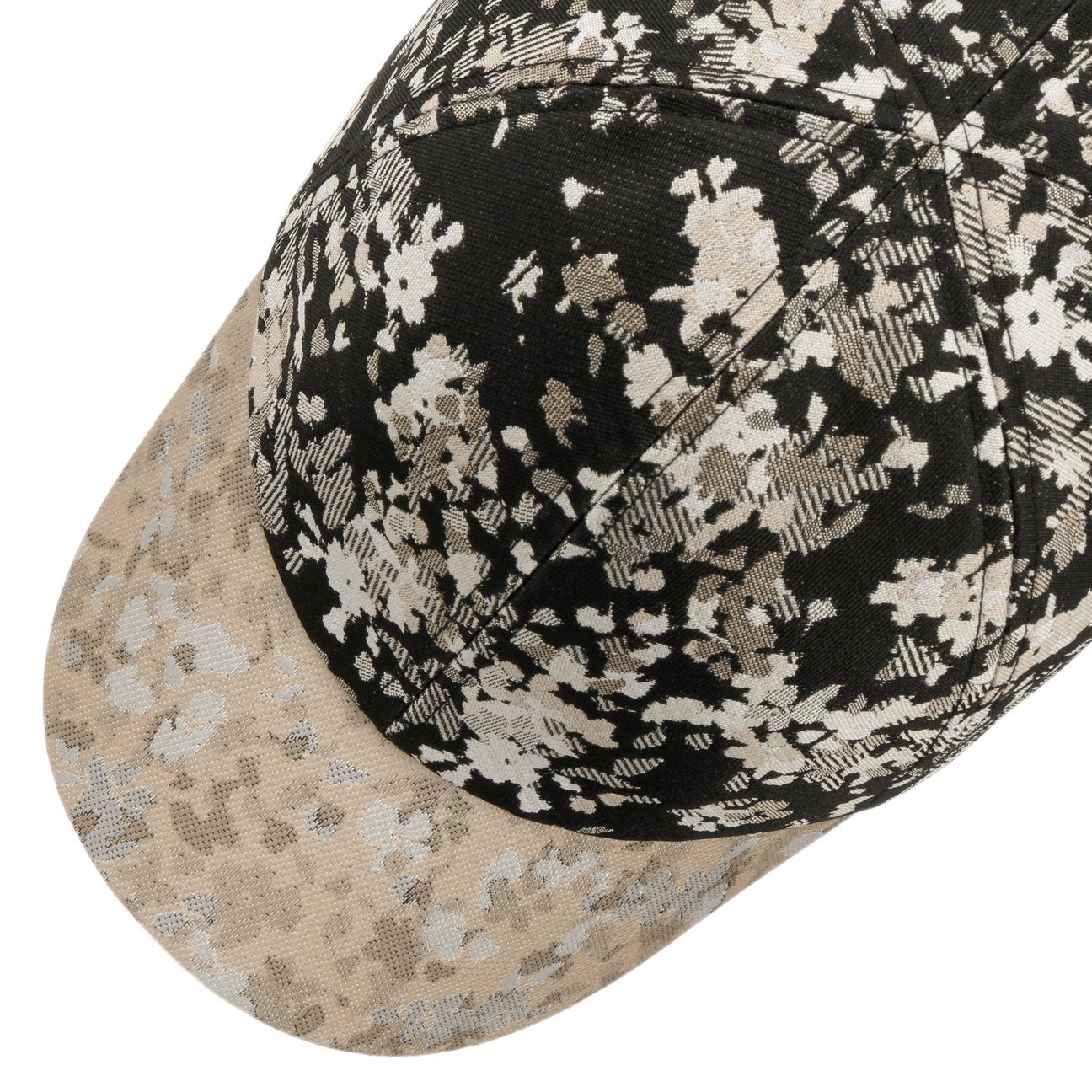 Baseball schwarz-beige Cap Metallschnalle Seeberger Cap (1-St)