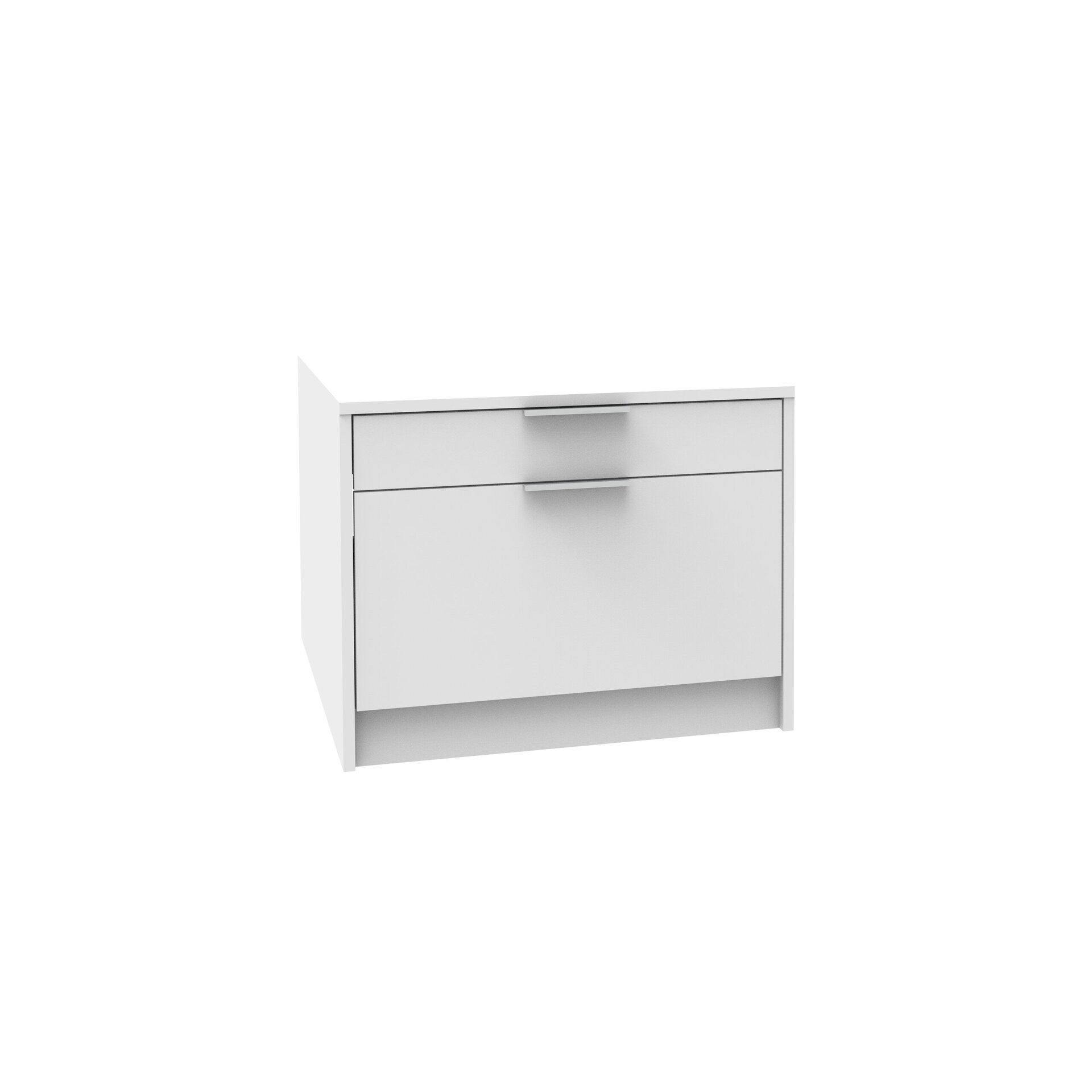 FACKELMANN Waschmaschinenunterschrank Unterbau-Schrank, Wäscheschrank, Hauswirtschaftsmöbel, Weiß, Softclose
