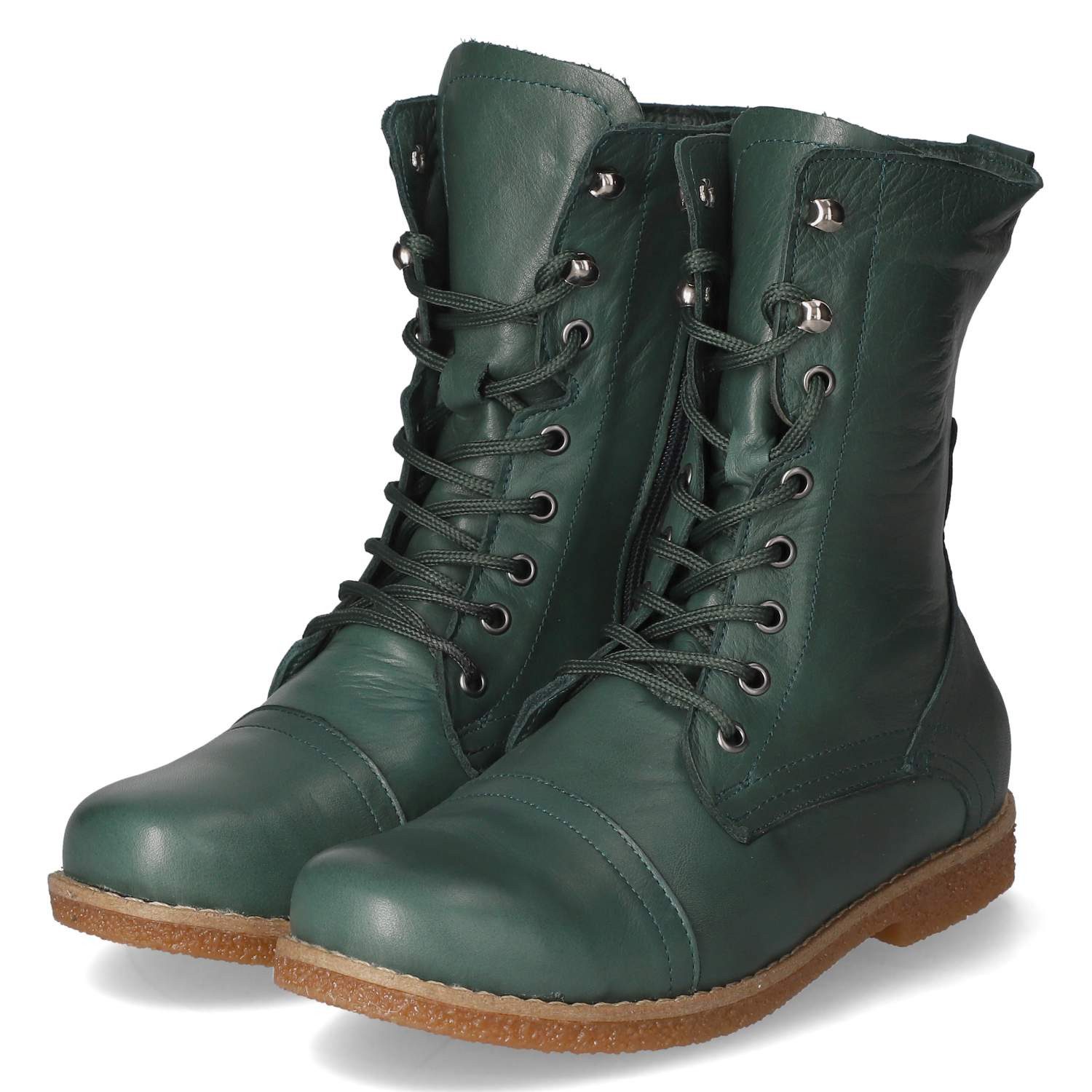 Andrea Conti Andrea Conti 03487600-112 bottle Damen Glattleder gruen Schnürstiefel