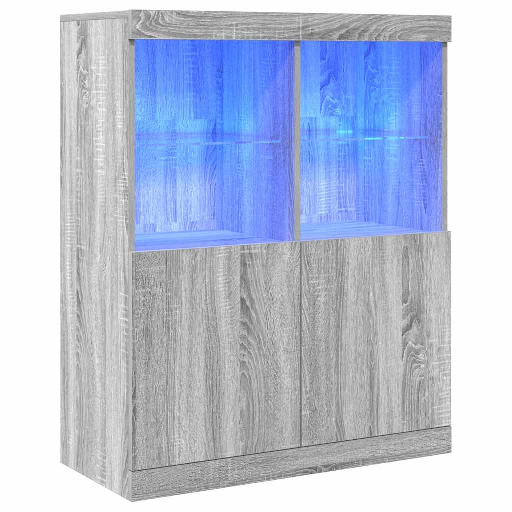 vidaXL Fächerschrank Sideboard Grau Sonoma 81x37x100 günstig online kaufen