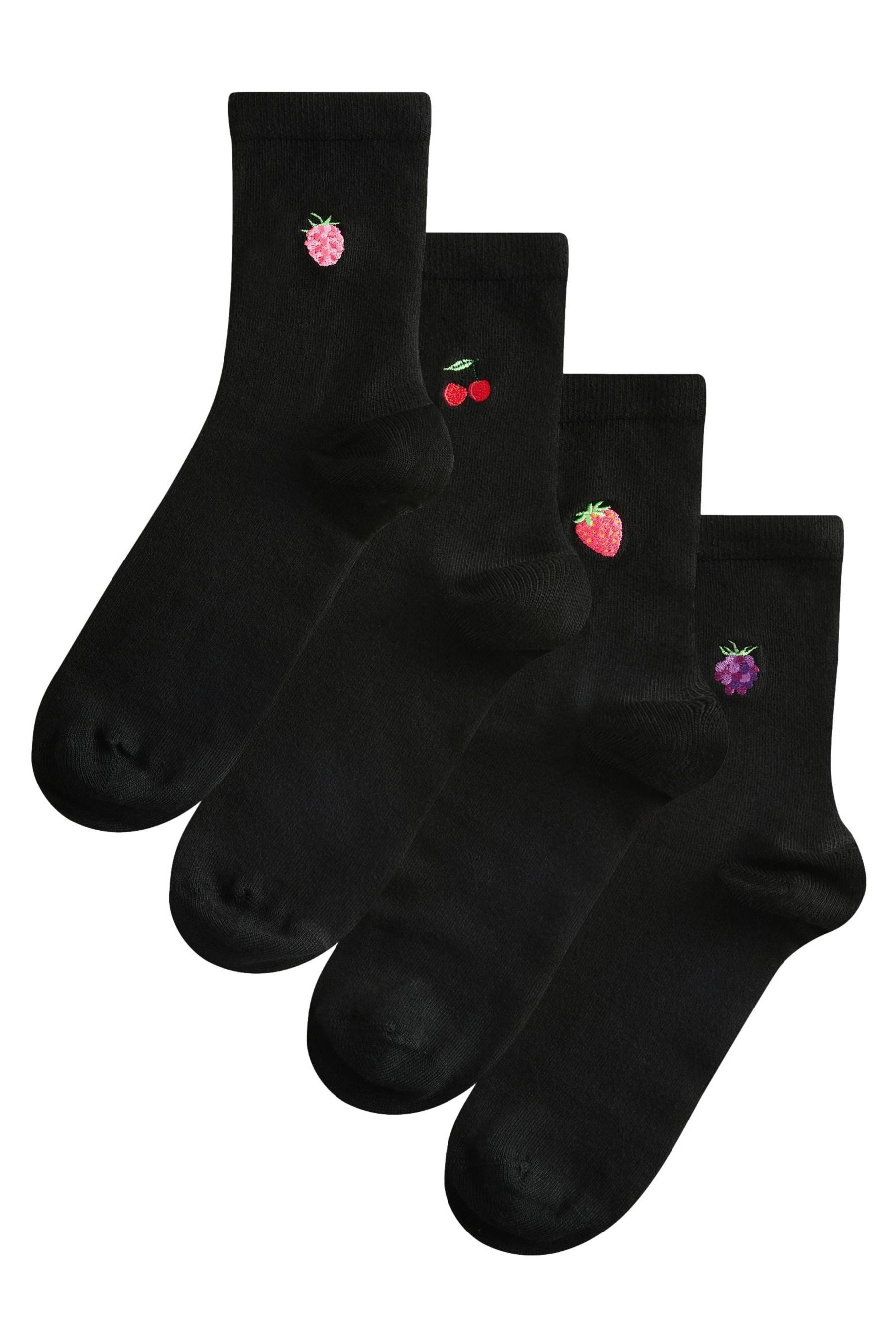 Next Kurzsocken 4er-Pack Söckchen mit Katzengesichter (1-Paar)
