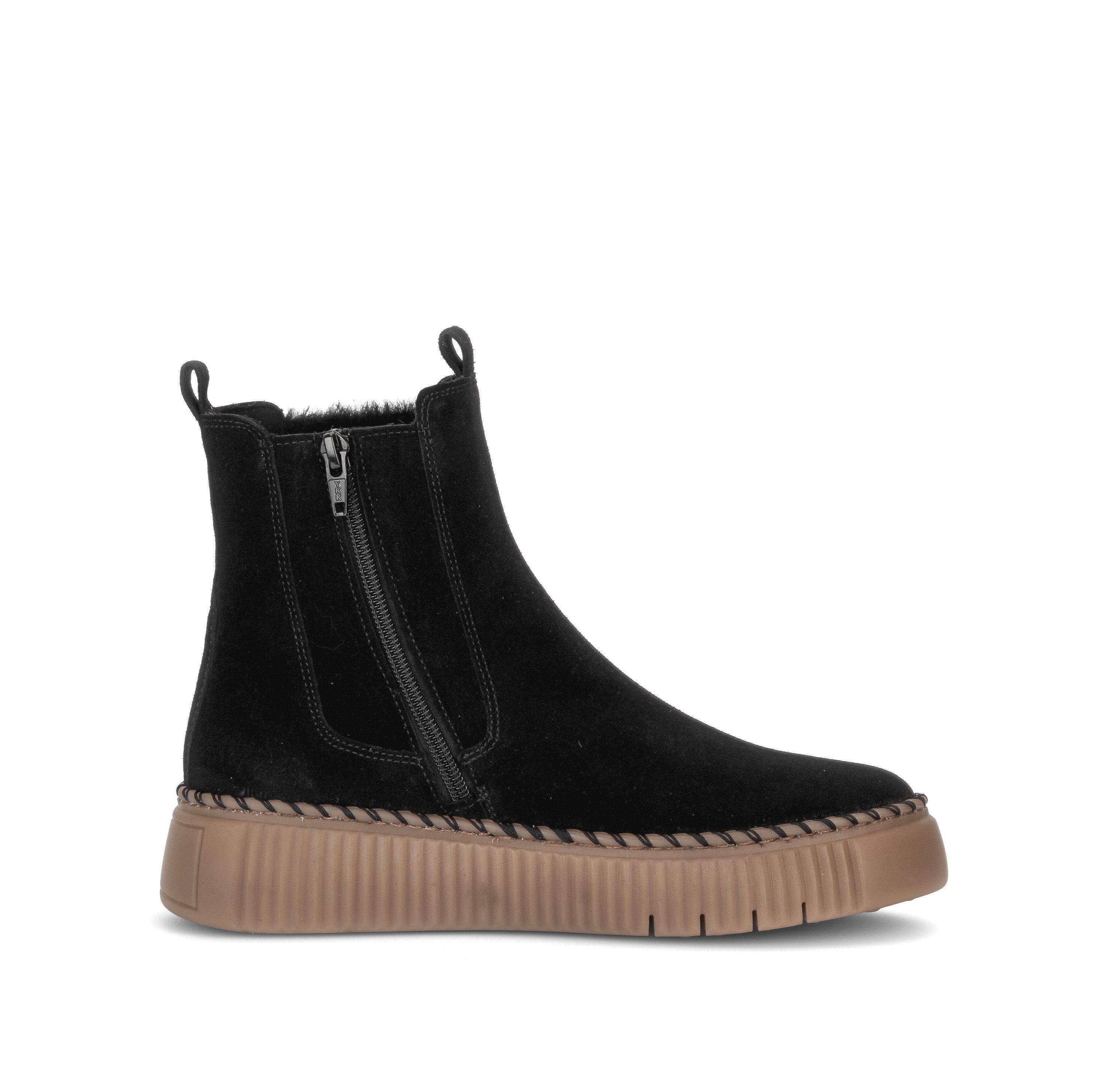Gabor Chelseaboots Plateau, Stiefelette mit zwei Anziehlaschen