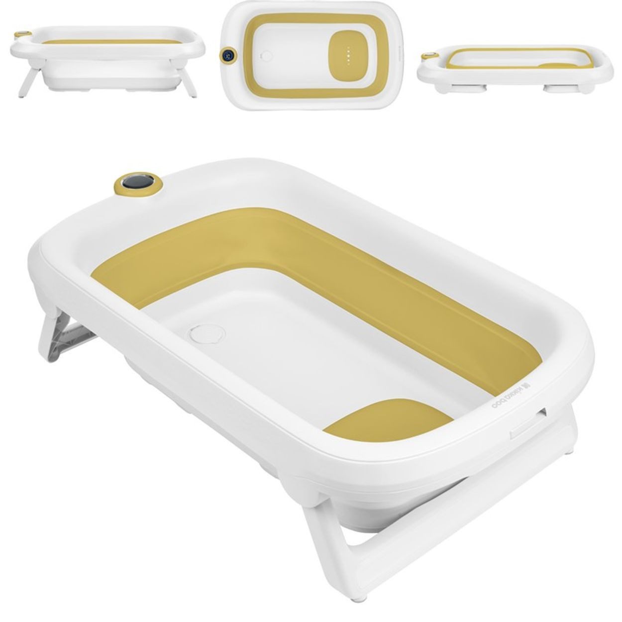 Kikkaboo Babybadewanne Babybadewanne Rio faltbar, rutschfest Wasserablauf Thermometer ab Geburt