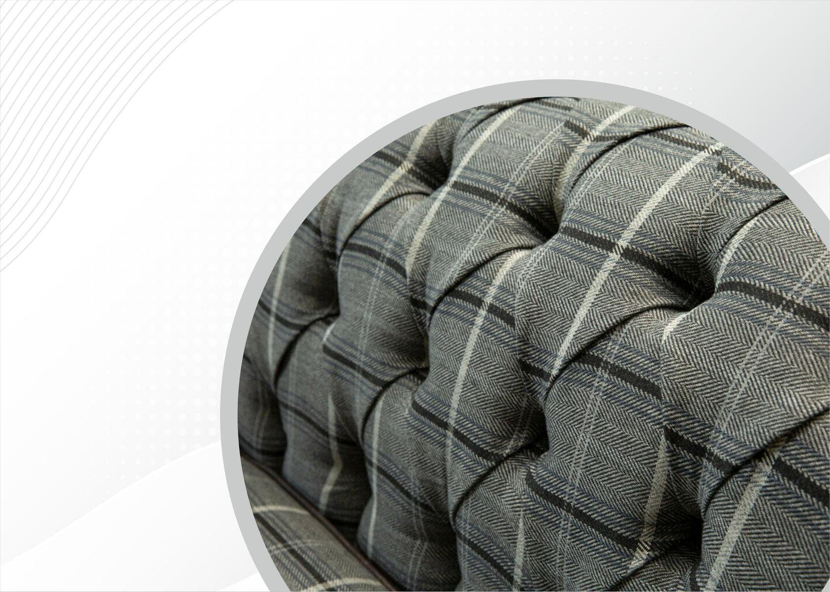JVmoebel Chesterfield-Sofa, Design Couch 3 cm Chesterfield 225 Sofa Sitzer