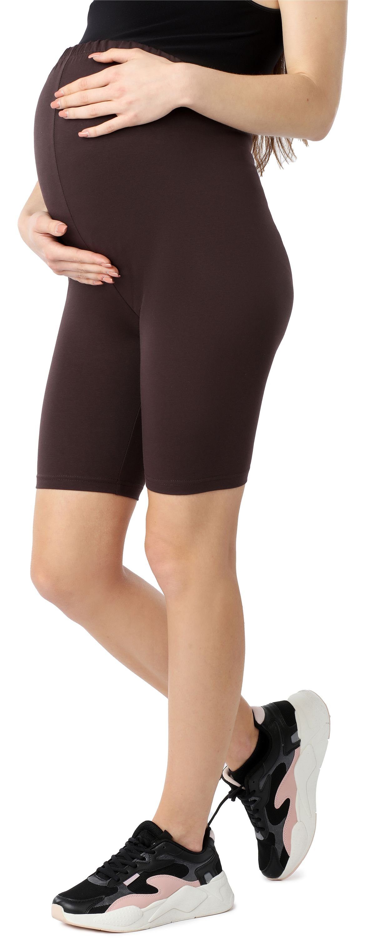 Umstandsleggings Damen Kurze Umstandsleggings aus Bio-Baumwolle BE20-285