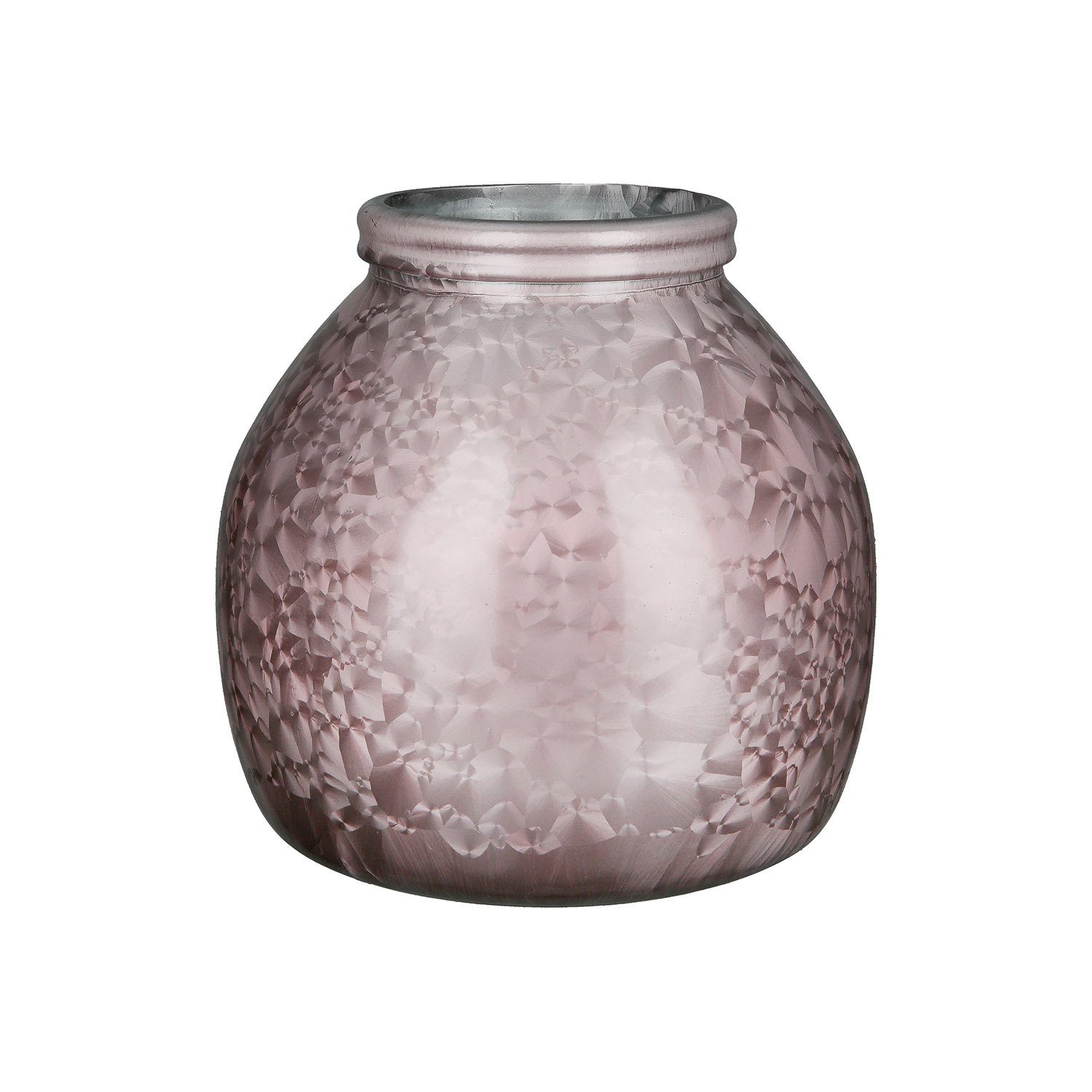 GILDE Dekovase GILDE Vase Montana - rosa - H. 20cm x D. 21cm