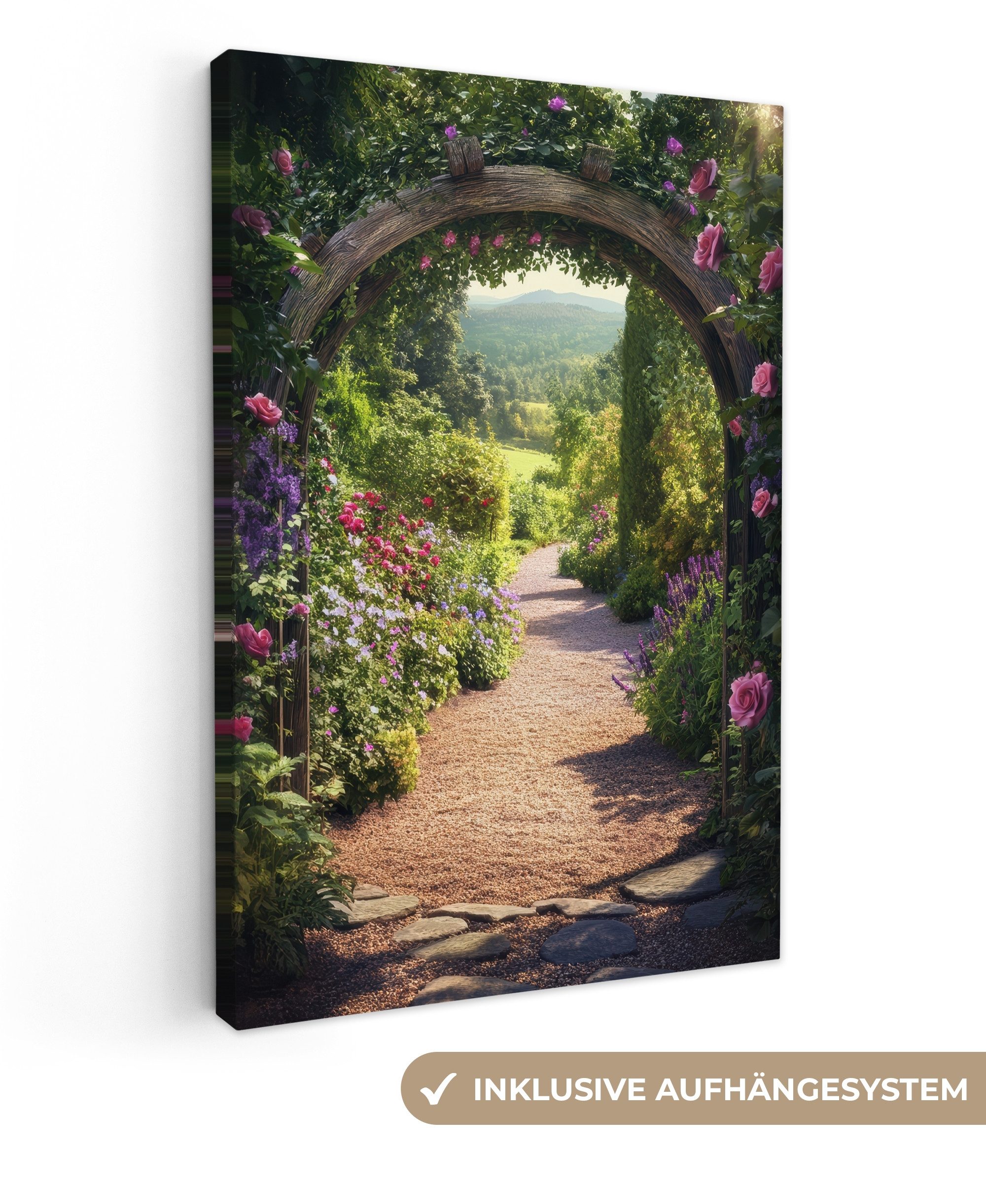 OneMillionCanvasses® Leinwandbild Fensterblick - Fenster - günstig online kaufen