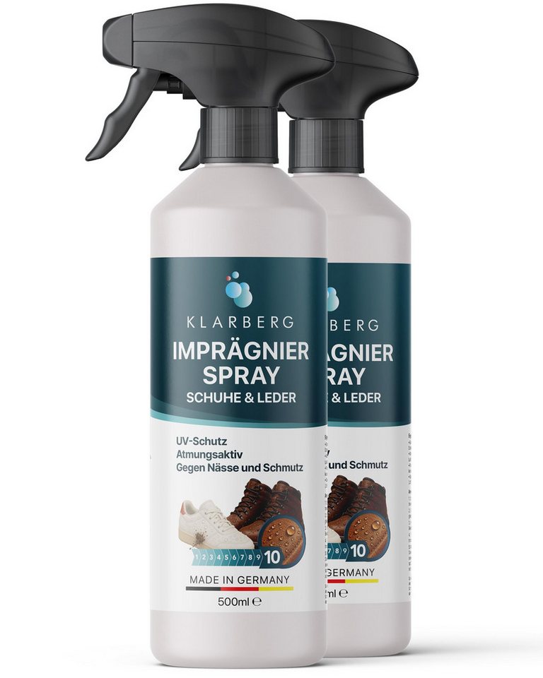 Klarberg Imprägnierung für Schuhe & Leder Schuh-Imprägnierspray (2 St)