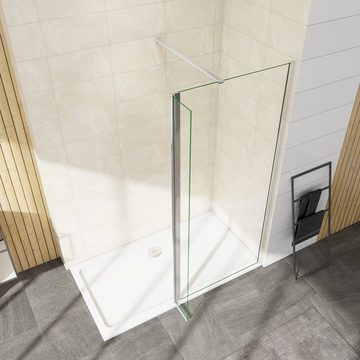 duschspa Duschwand 8mm Duschkabine Glaswand Duschwand Duschtrennwand Walk in Dusche, Einscheibensicherheitsglas, Sicherheitsglas, (Set), Glas, Nano Glas