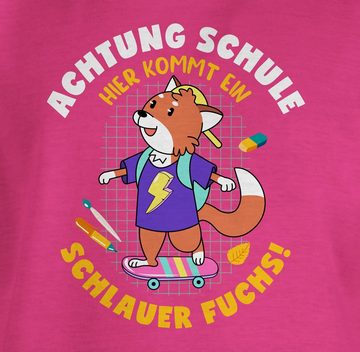 Shirtracer T-Shirt Schlauer Fuchs Einschulung Mädchen