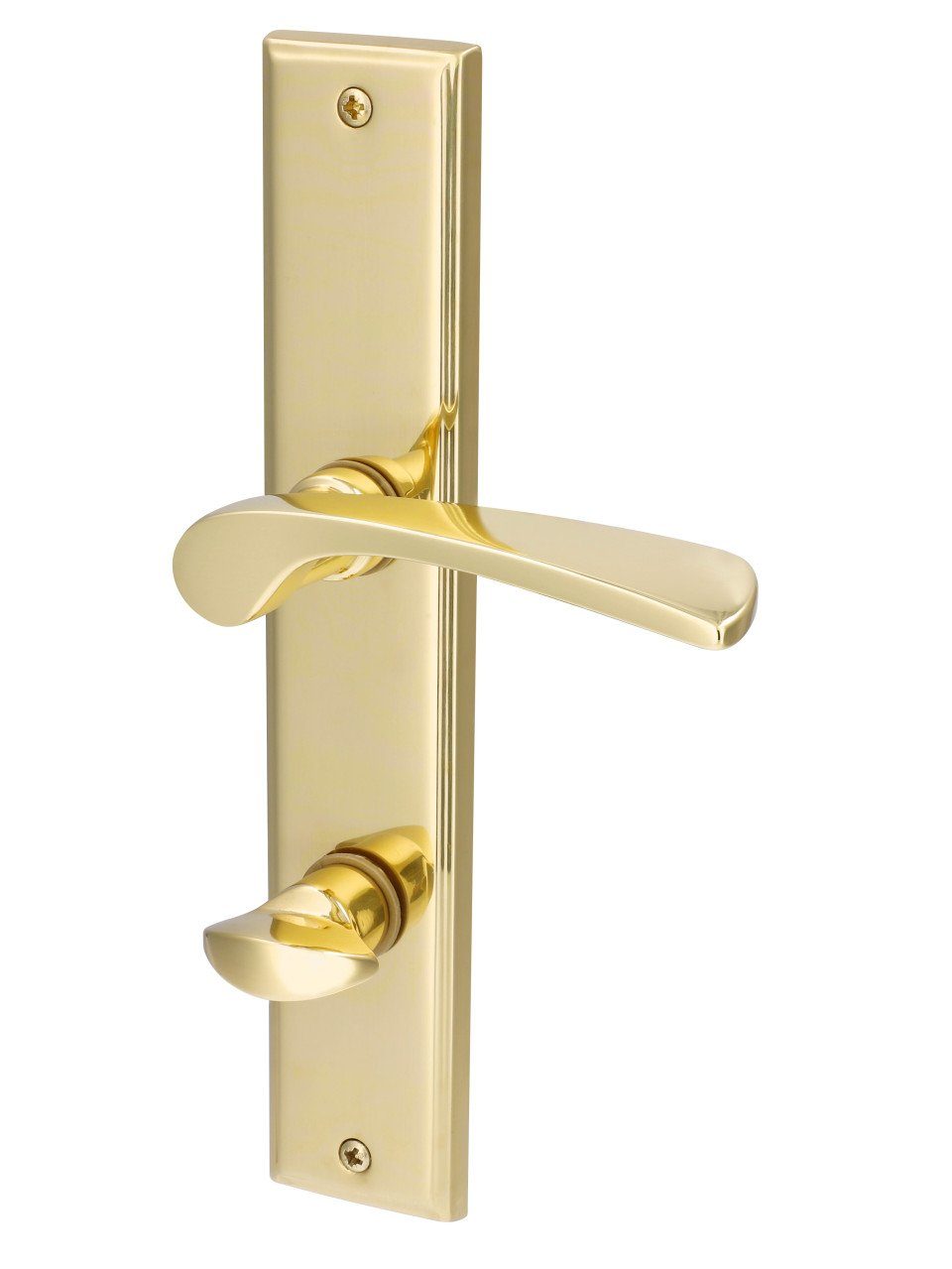 Alpertec Drückergarnitur Alpertec WC-Langschildgarnitur Nelson Messing gold günstig online kaufen