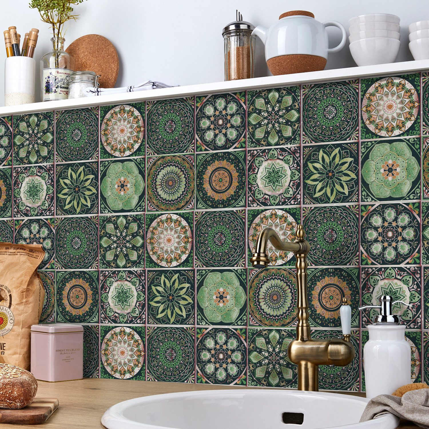 Coonoor Küchenrückwand 24pcs Praktische Selbstklebende Küchenrückwand günstig online kaufen