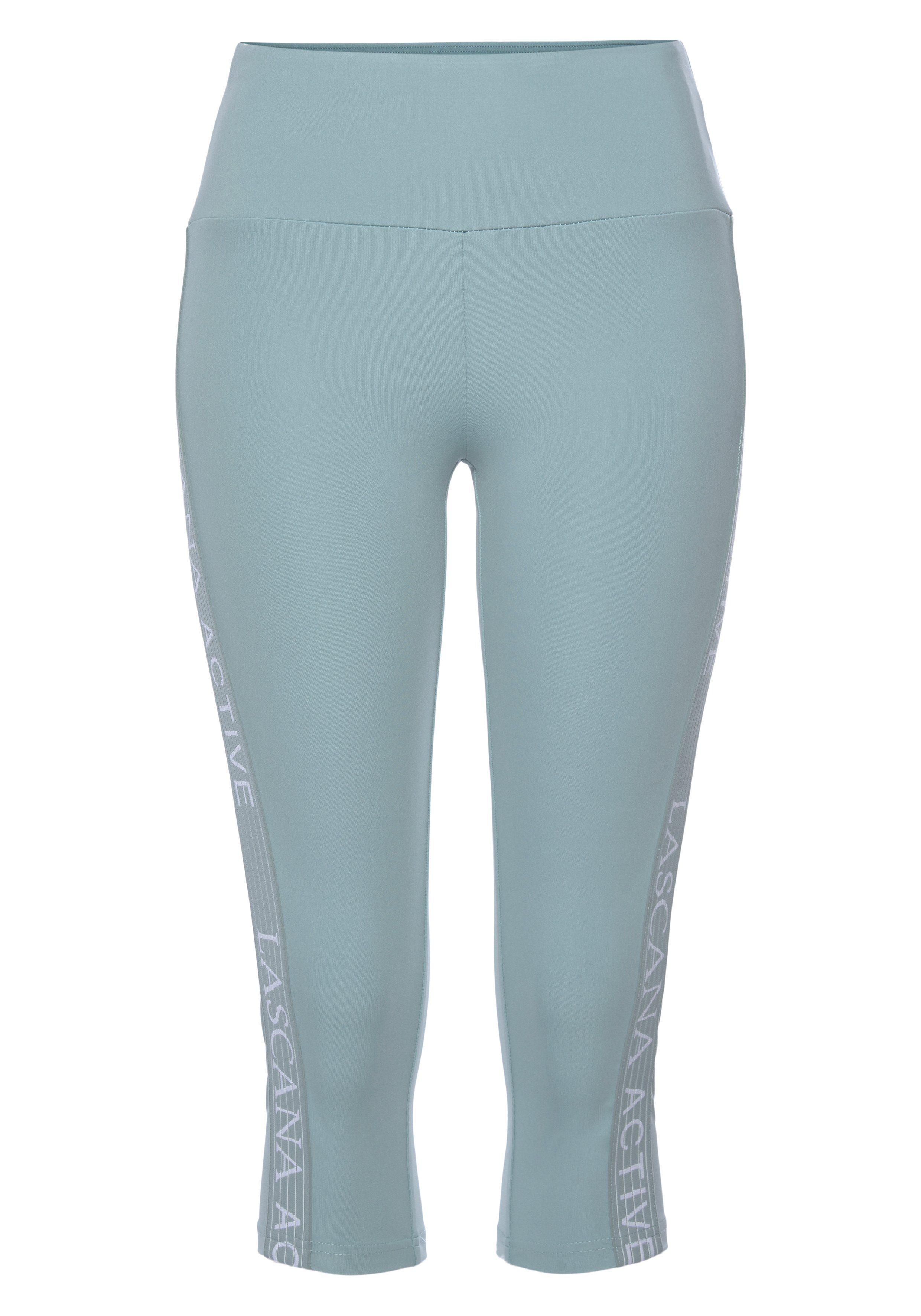 LASCANA ACTIVE Caprileggings mit seitlichem Logotape günstig online kaufen