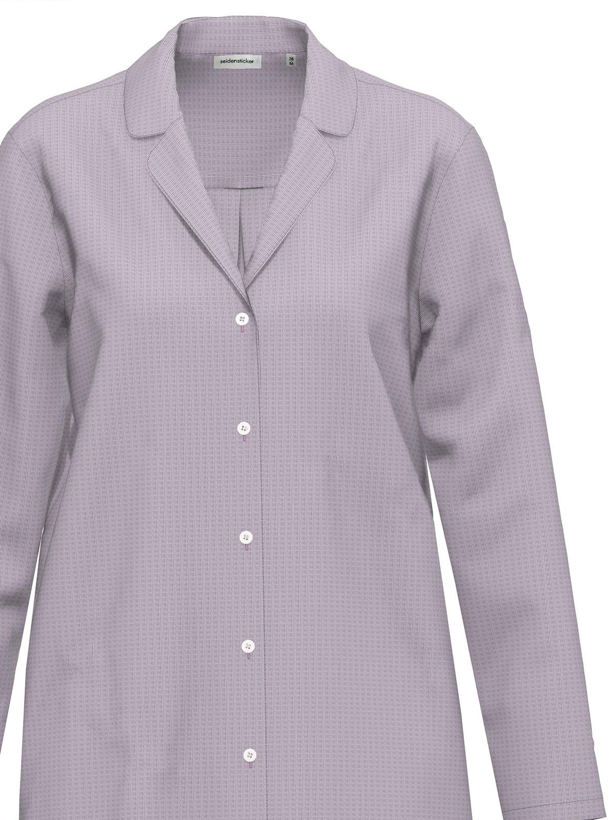 Seidensticker schwarze Rose Nachthemd Damen Nachthemd lang (Stück, 1-tlg) Hautfreundlich, durchgängige Knopfleiste, comfort fit, Uni, Modal