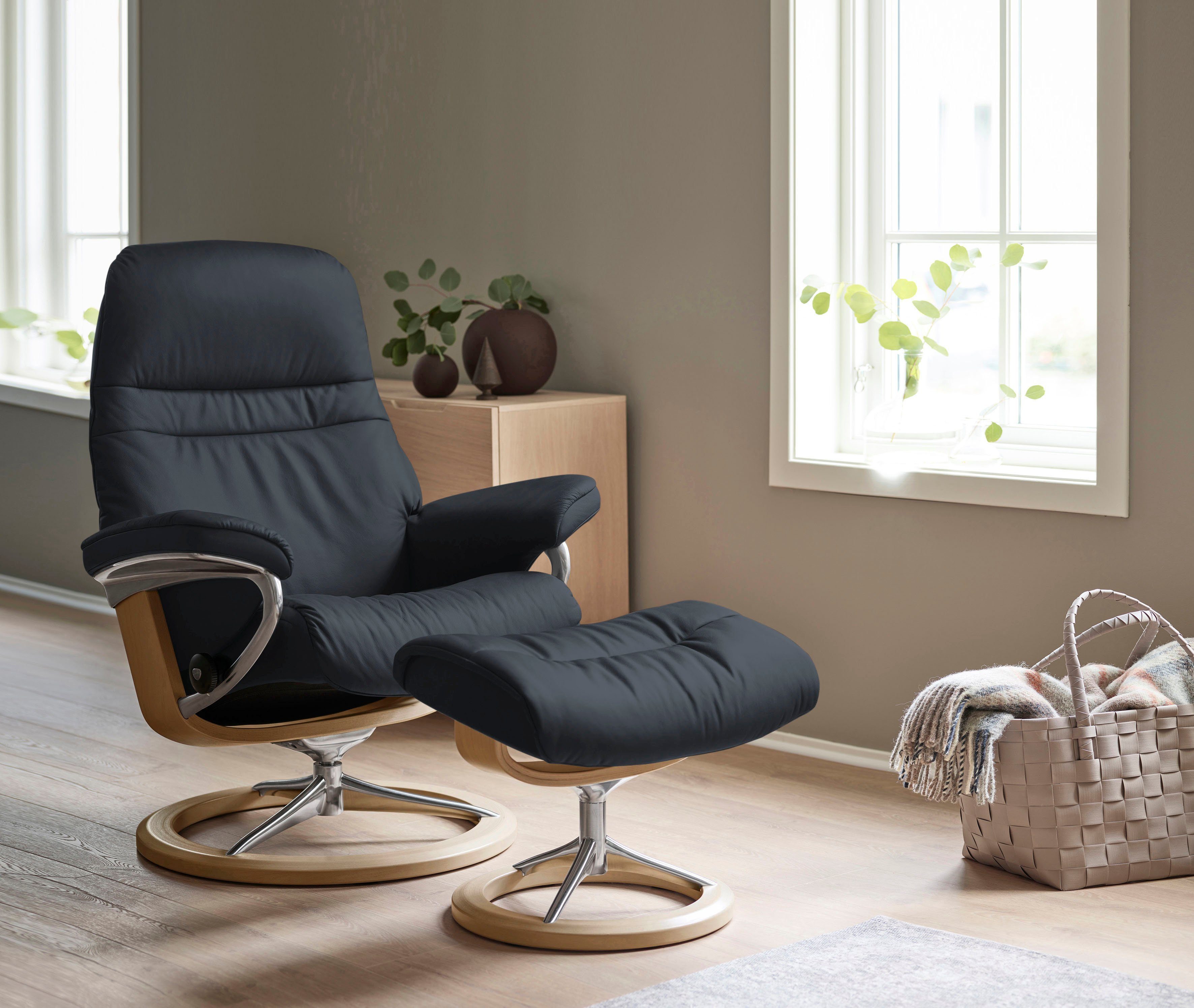 Stressless® Relaxsessel Sunrise, mit Signature Base, Größe L, Gestell Eiche | Funktionssessel