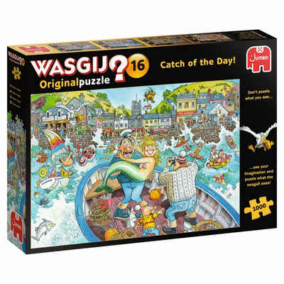 Jumbo Spiele Puzzle 1119800088 Wasgij Original 16 Fang des Tages!, 1000 Puzzleteile