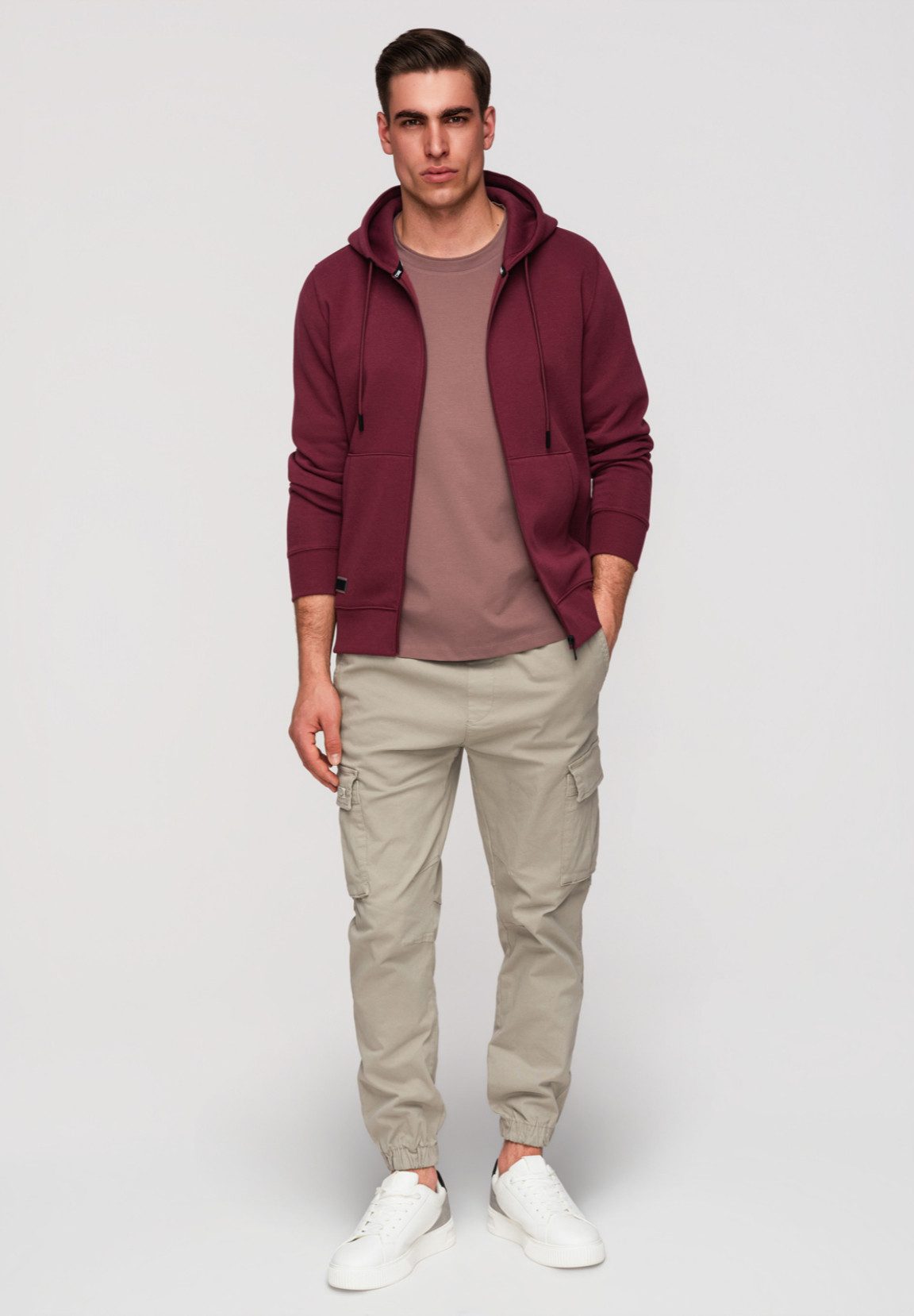 OMBRE Kapuzensweatjacke Kapuzensweatshirt – Bild 5 von 5