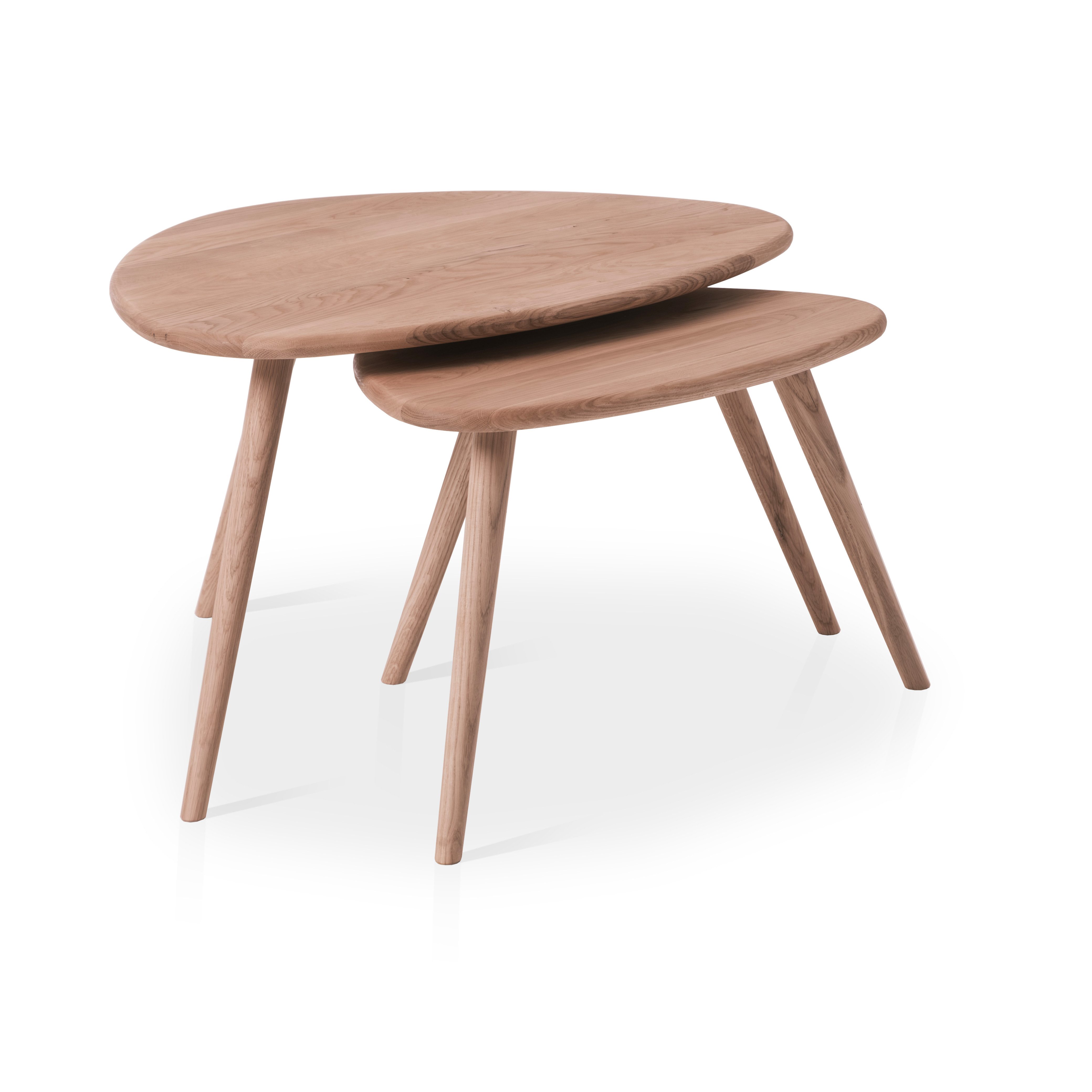 TaBoLe Möbel Couchtisch Vigo (1er Set, 2er Set, 3er Set), Couchtische Set oder einzeln erhältlich, Kernbuche oder Eiche massiv