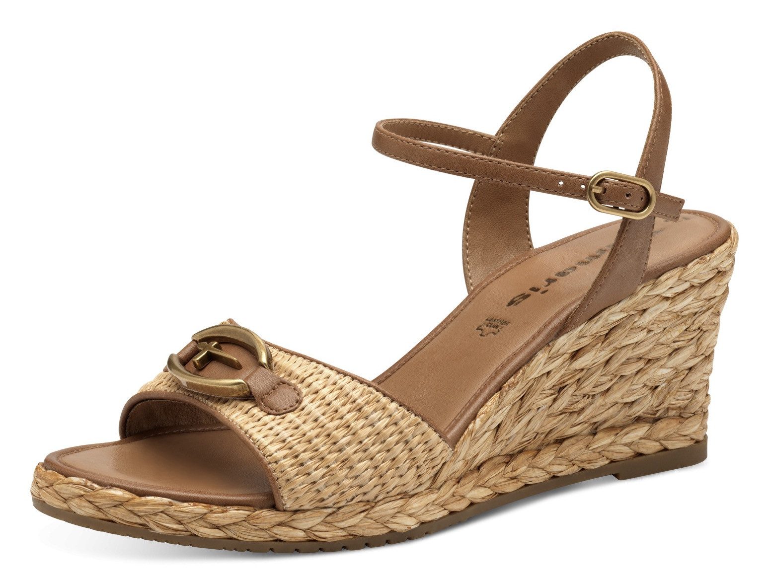 Tamaris Keilsandalette, Sommerschuh, Riemchensandale mit T-Schmuckelement günstig online kaufen