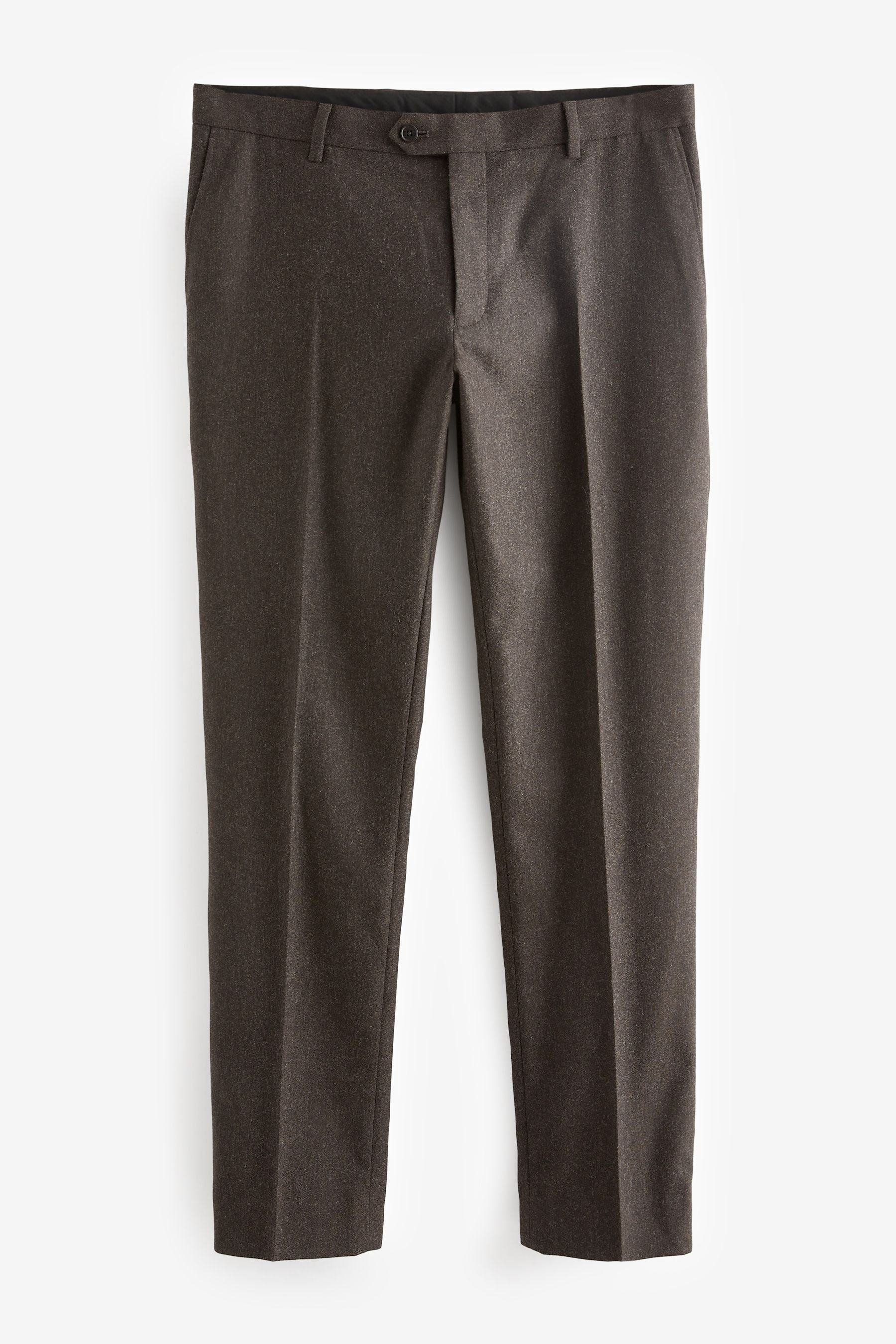 Next Anzughose Donegal-Anzug aus Wollmischung: Slim Fit Hose (1-tlg) Brown