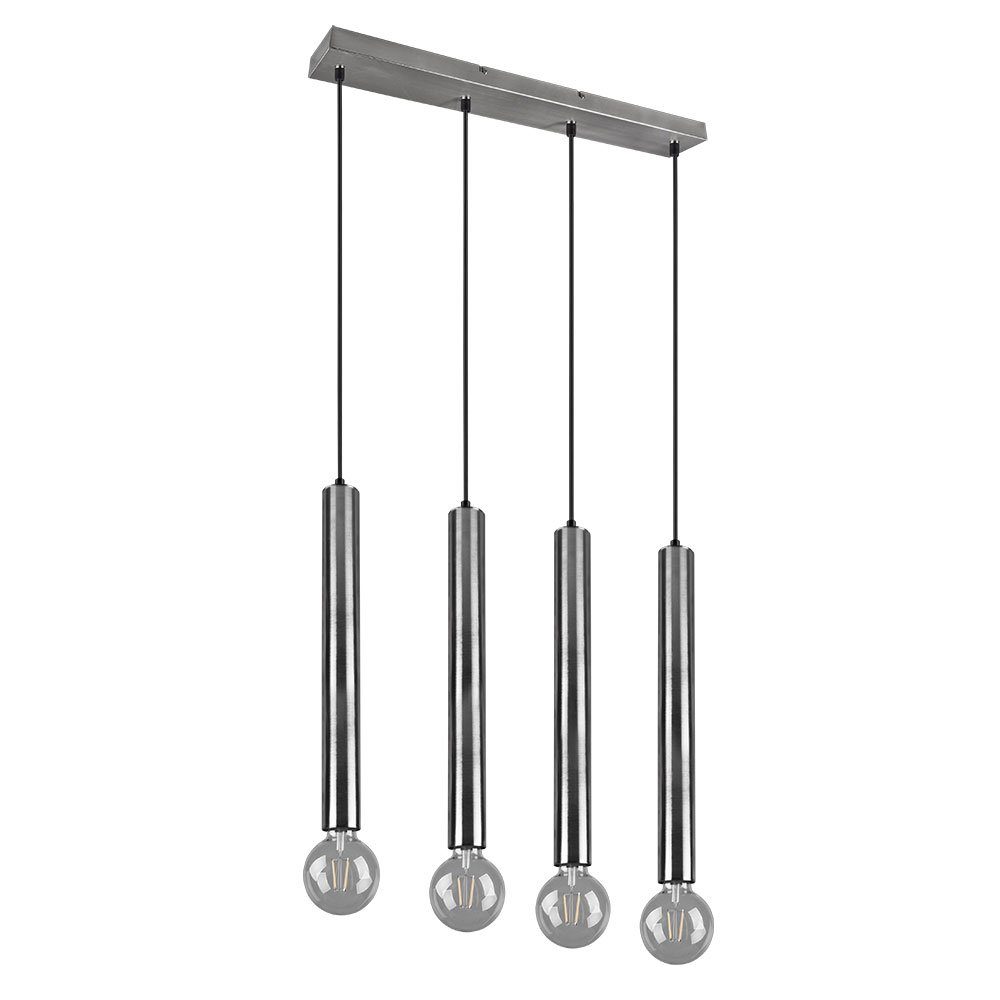 TRIO Leuchten Pendelleuchte, Leuchtmittel nicht inklusive, Pendelleuchte Nickel matt Pendelleuchte 4 flammig Hängelampe design