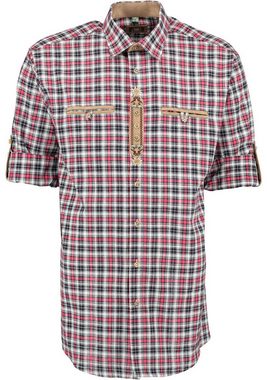 OS-Trachten Trachtenhemd »Hidayo« Langarmhemd mit 2 Paspeltaschen, Leistenstickerei