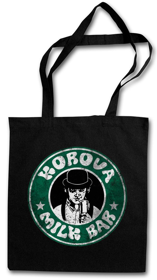 Beuteltasche Korova Milk Bar Stofftasche Alex Clockwork Rock Mod Punk Orange Kult
