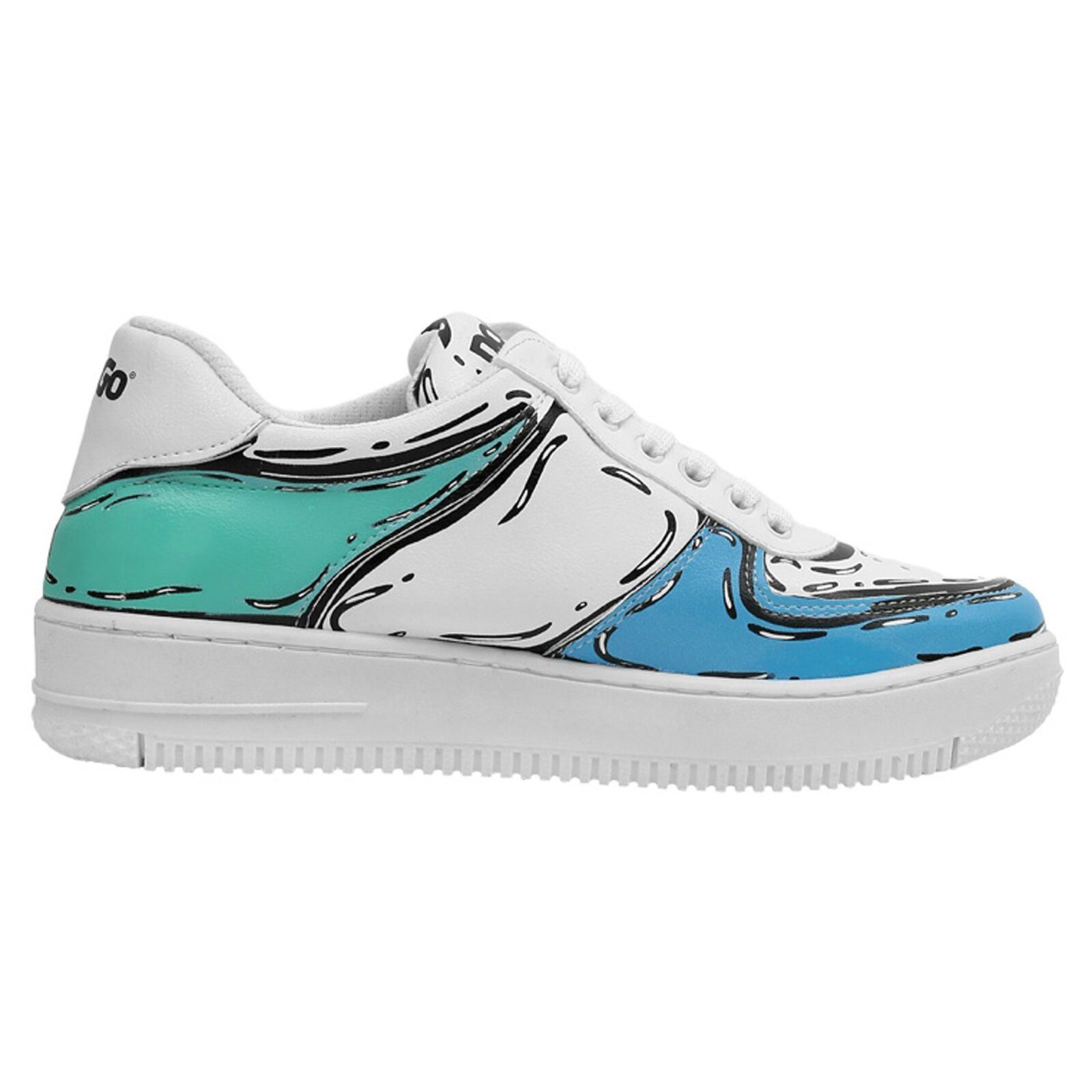 DOGO Dice Low-Top Sneaker Daisy Stripes Damen Sneaker, Dice Low-Top Sneaker Handgefertigt