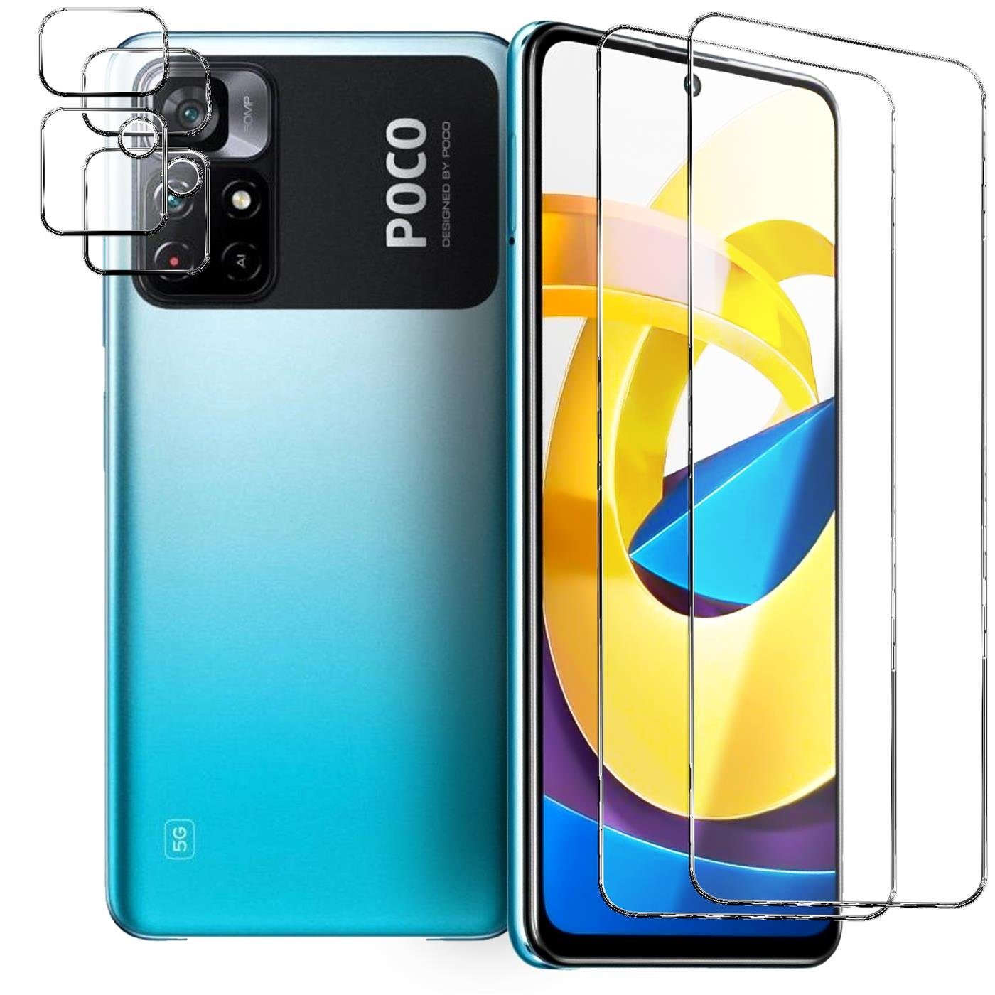 CoolGadget Schutzfolie Panzerfolie für Xiaomi Poco X3 Pro, (9H Härtegrad,  1x Schutzglas, 1xReinigungset), Displayfolie Panzer Schutzfolie für Poco X3  Pro Glas Folie