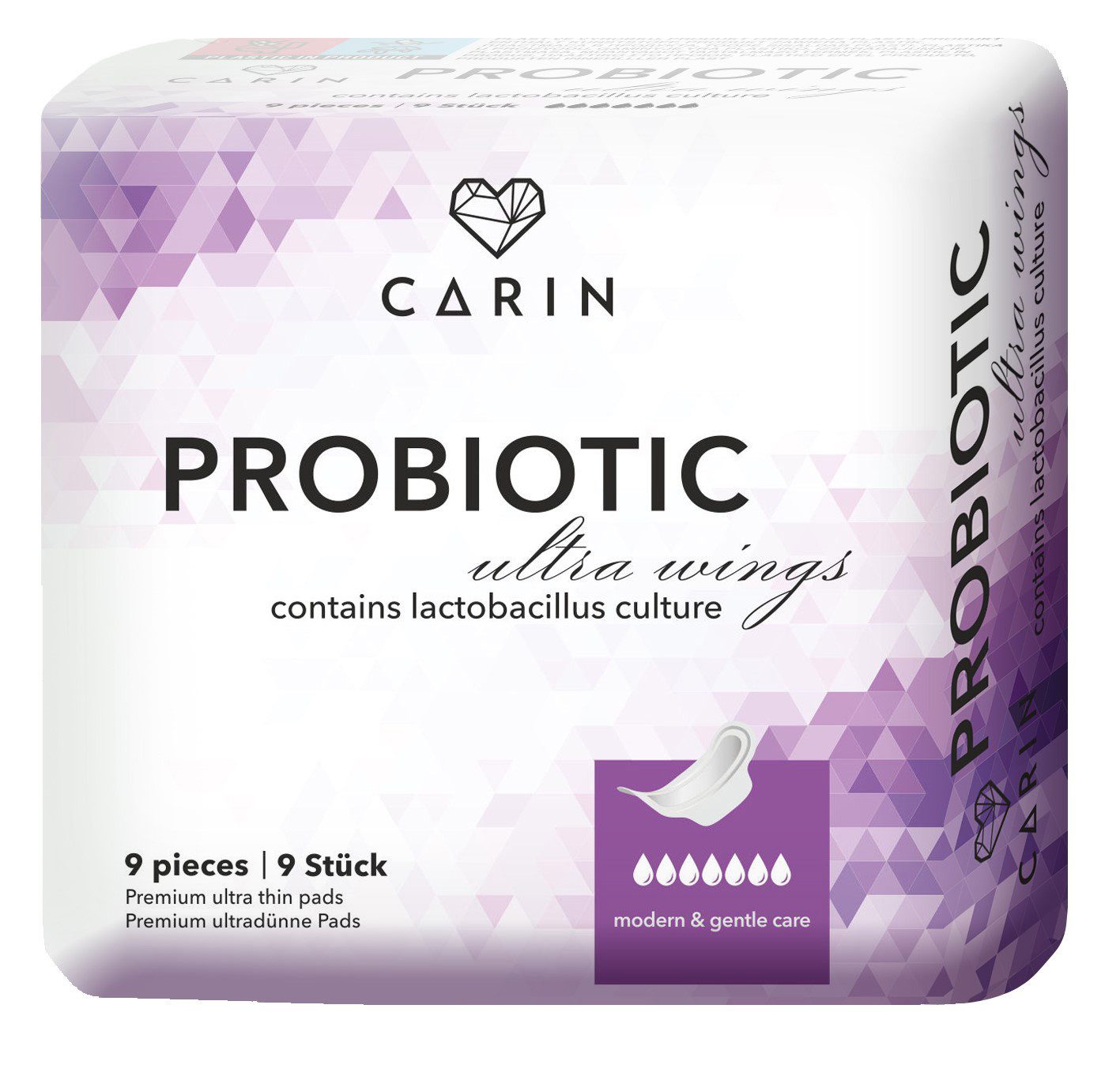 CARIN Inkontinenz-Einlage Carin ProBiotic, 36-St., 4er Packung (36 Прокладки), Damen-Hygiene bei Vaginalentzündungen