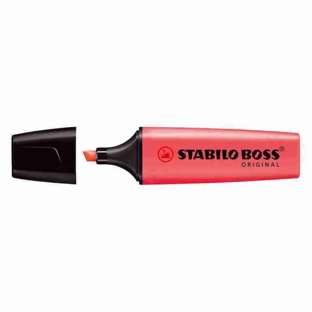 STABILO Marker Textmarker Stabilo Boss Original, (Packung, Textmarker Stabilo Boss Original), Anti-Dry-Out Technology: 4 Stunden Austrockenschutz