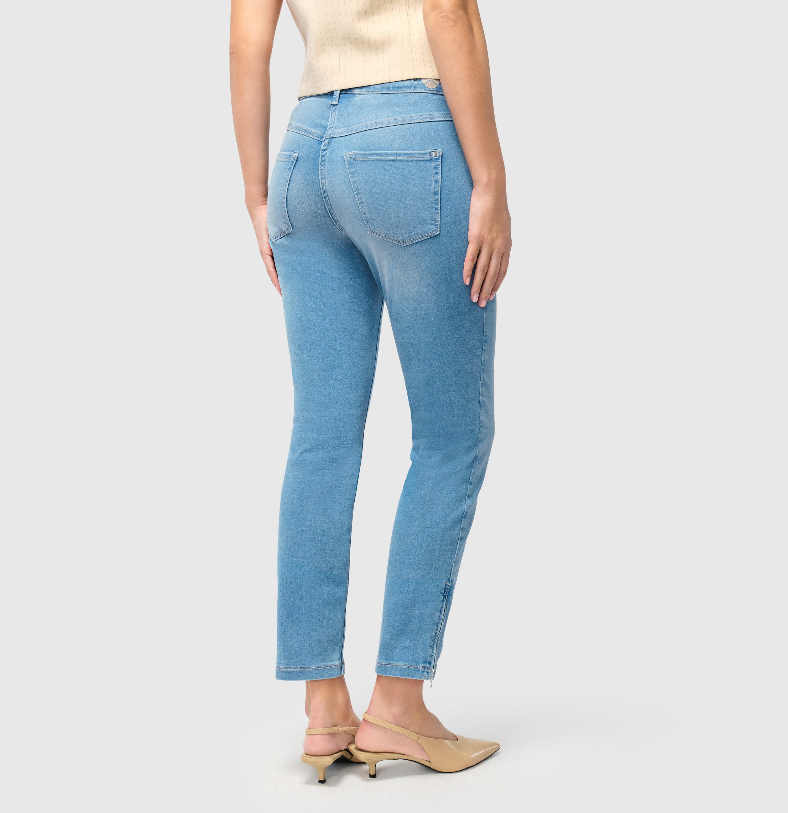 MAC 7/8-Jeans Dream Chic verkürzte Form mit Reißverschluss