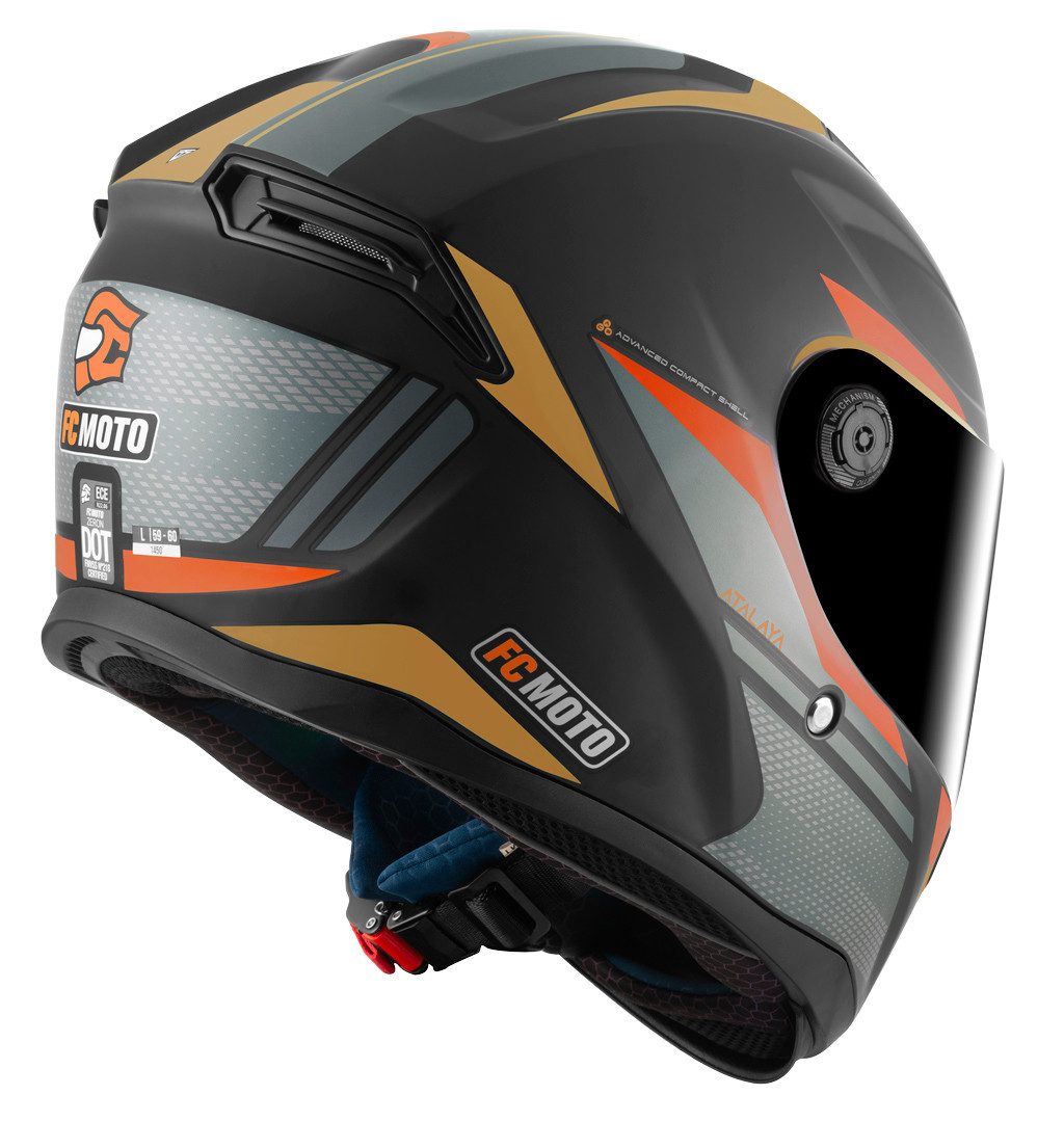 FC-Moto Motorradhelm FF114B Zeron Helm, vorbereitet für Pinlockscheibe,herausnehmbares Innenfutter