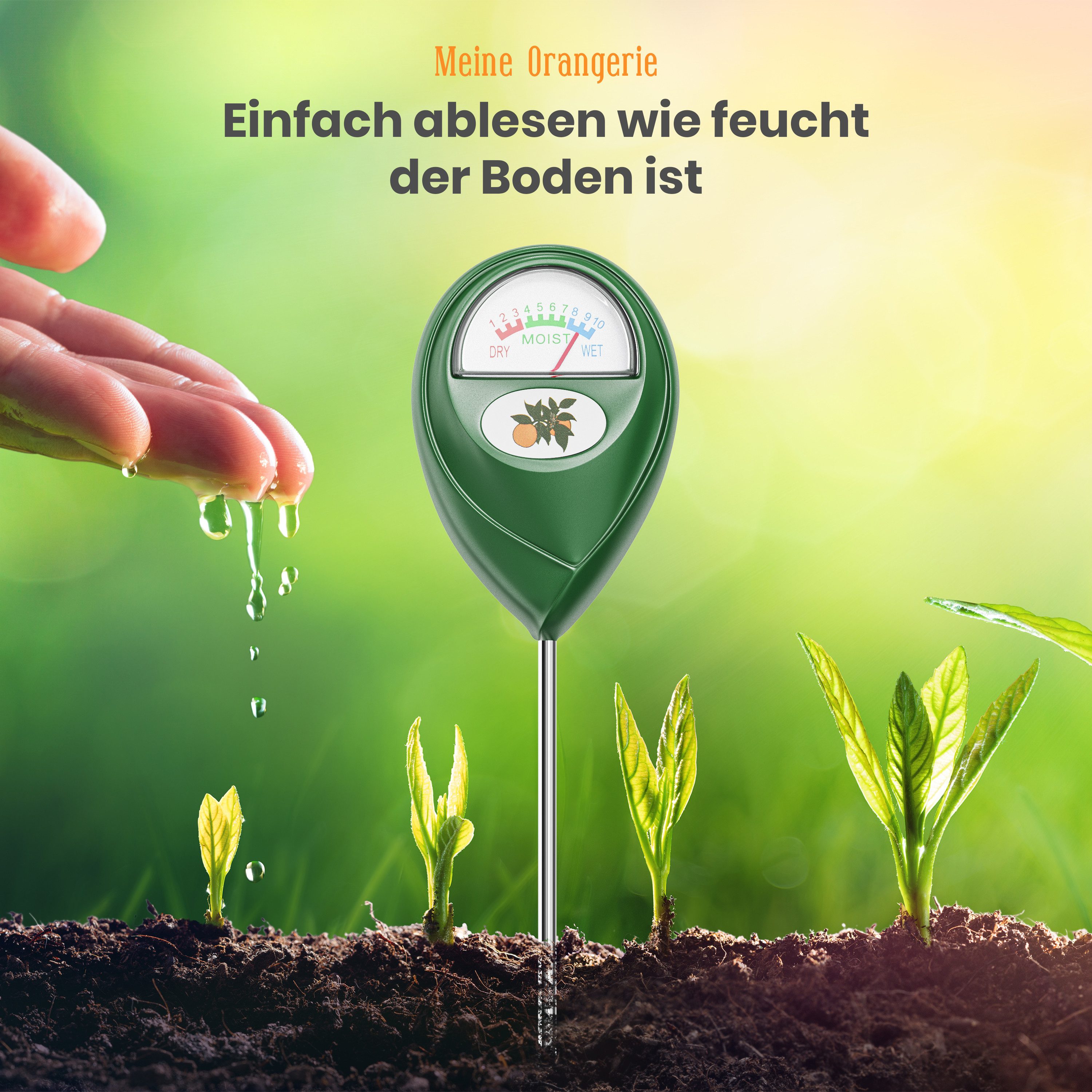 Meine Orangerie Feuchtigkeitsmesser Boden Feuchtigkeitsmessgerät für Pflanzen, (1-St)